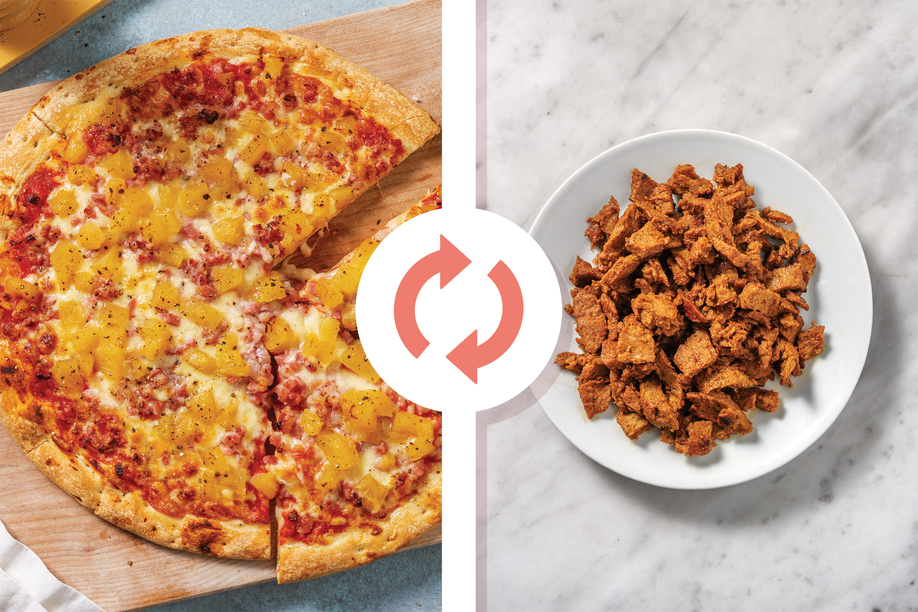 Hawaiian-Style 'Beef' Pizza