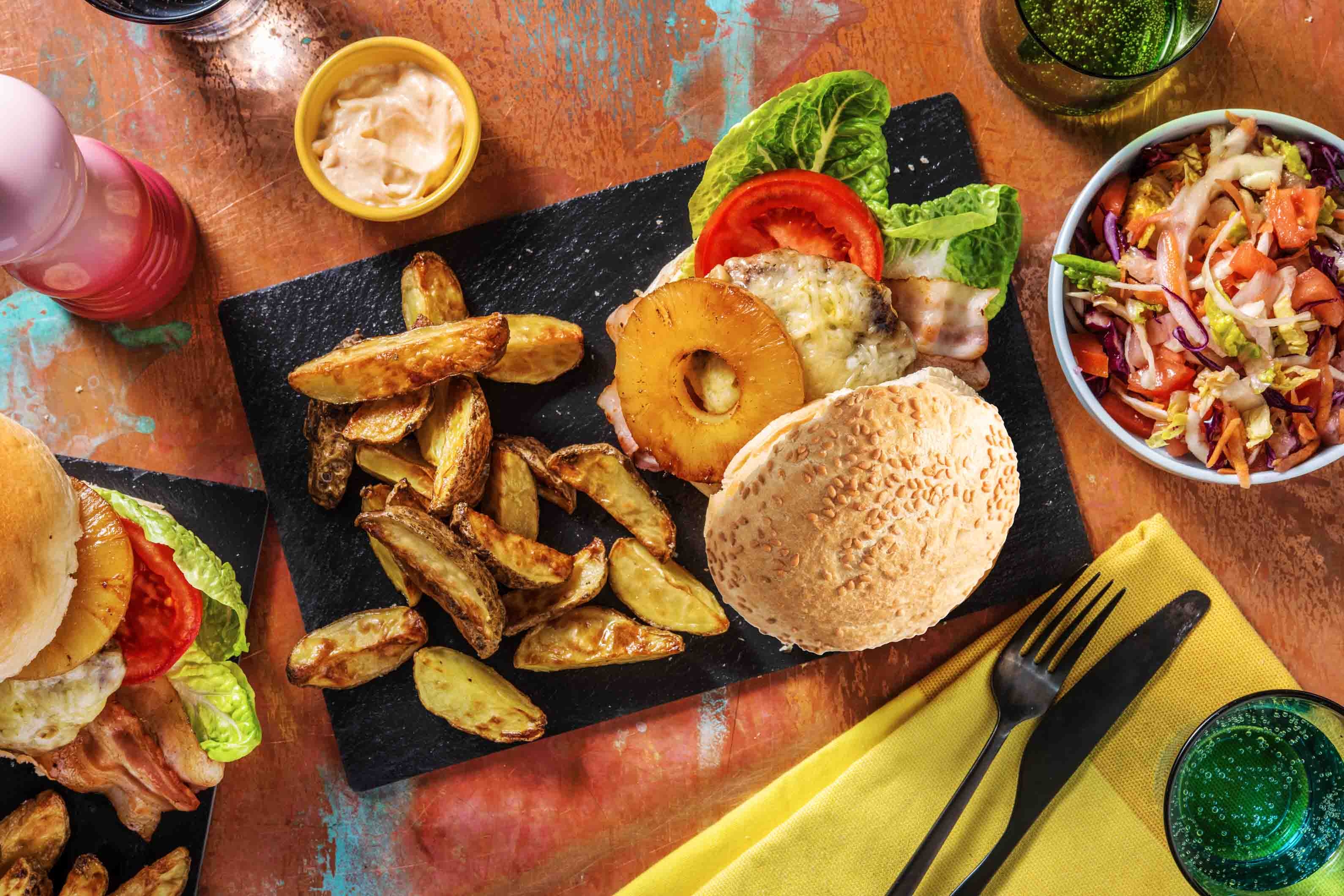 Hawaiian Beef & Double Bacon Burger