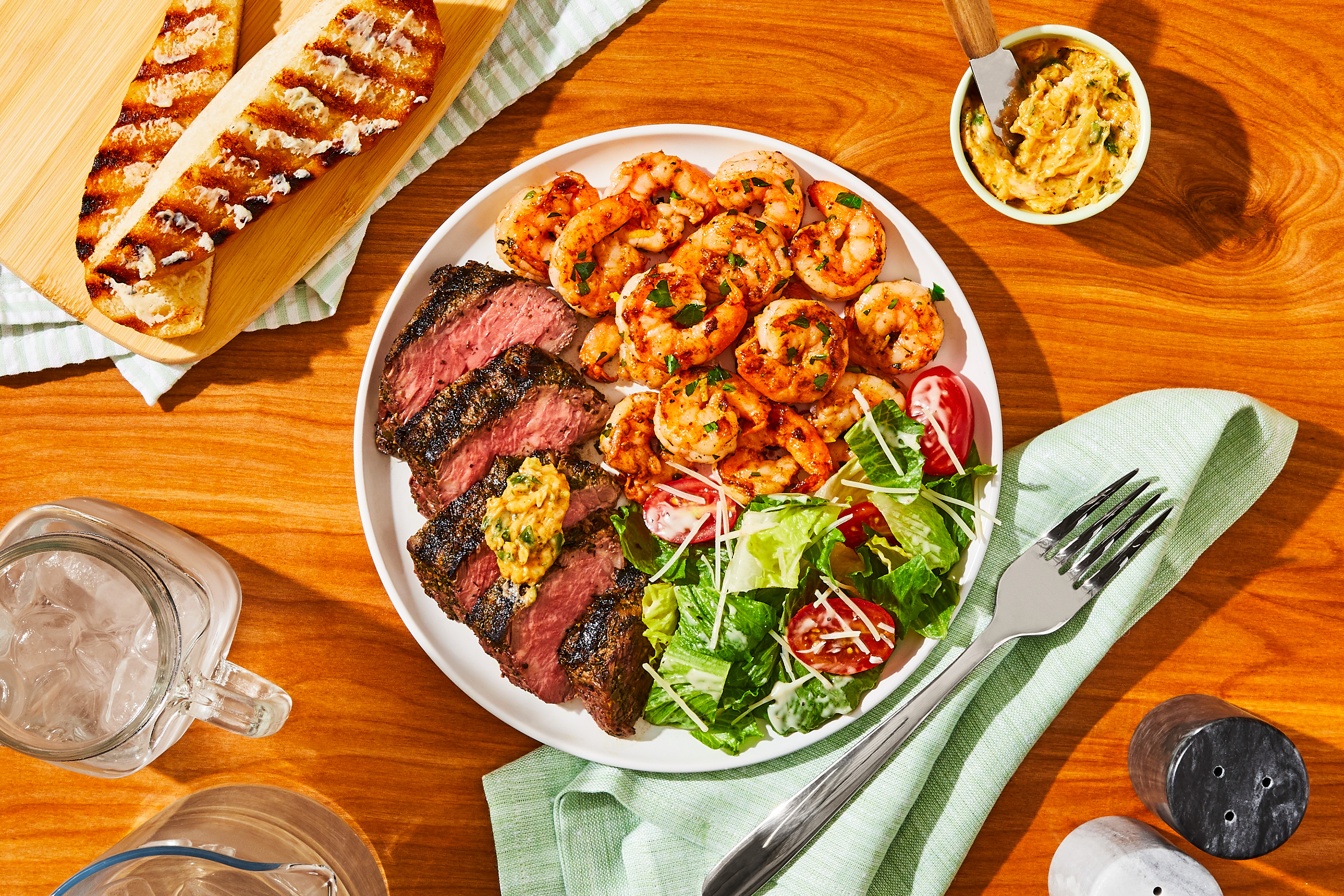 Herb-Grilled Steak & Old Bay Shrimp