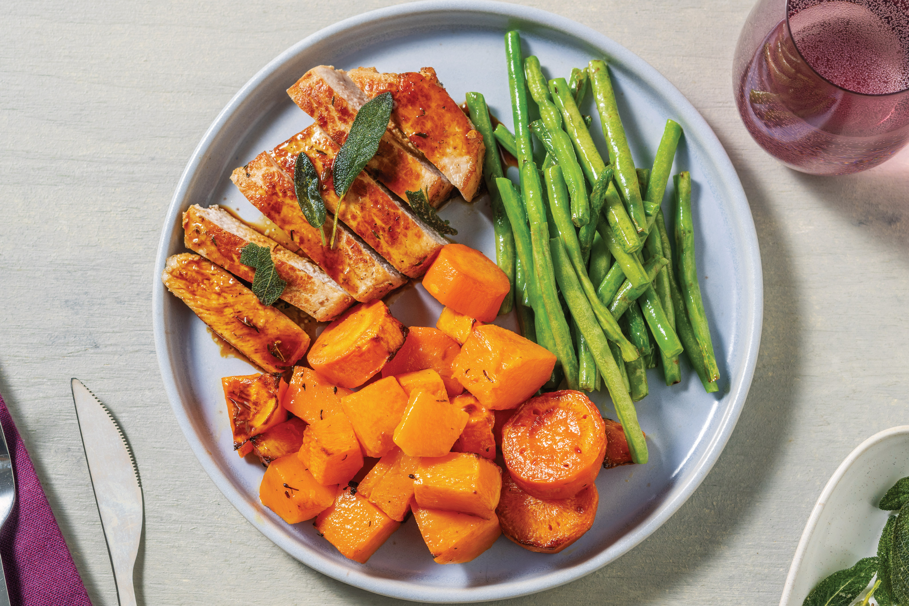 Garlic-Herb Pork & Onion Chutney