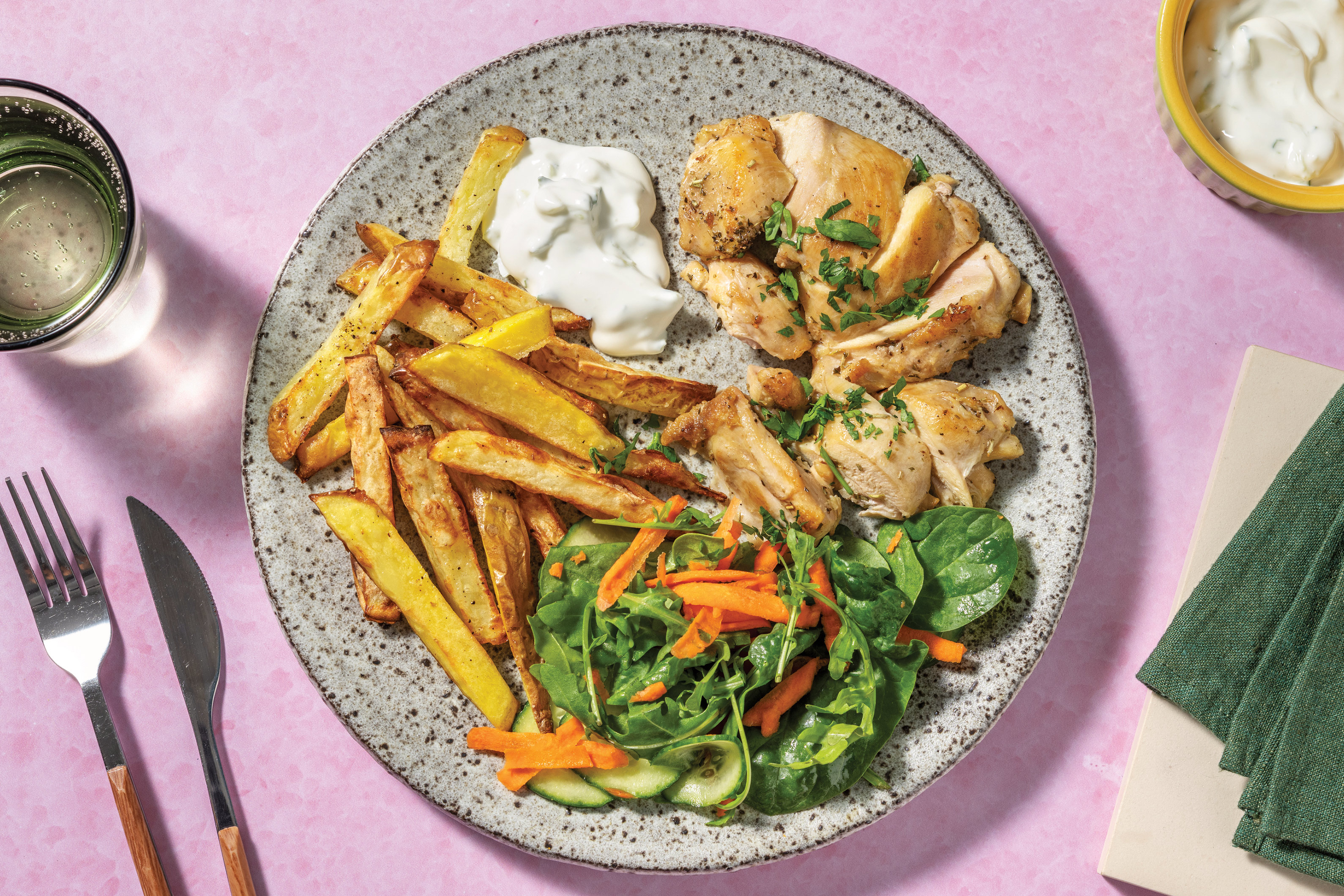 Herbed Chicken & Lemon Pepper Fries