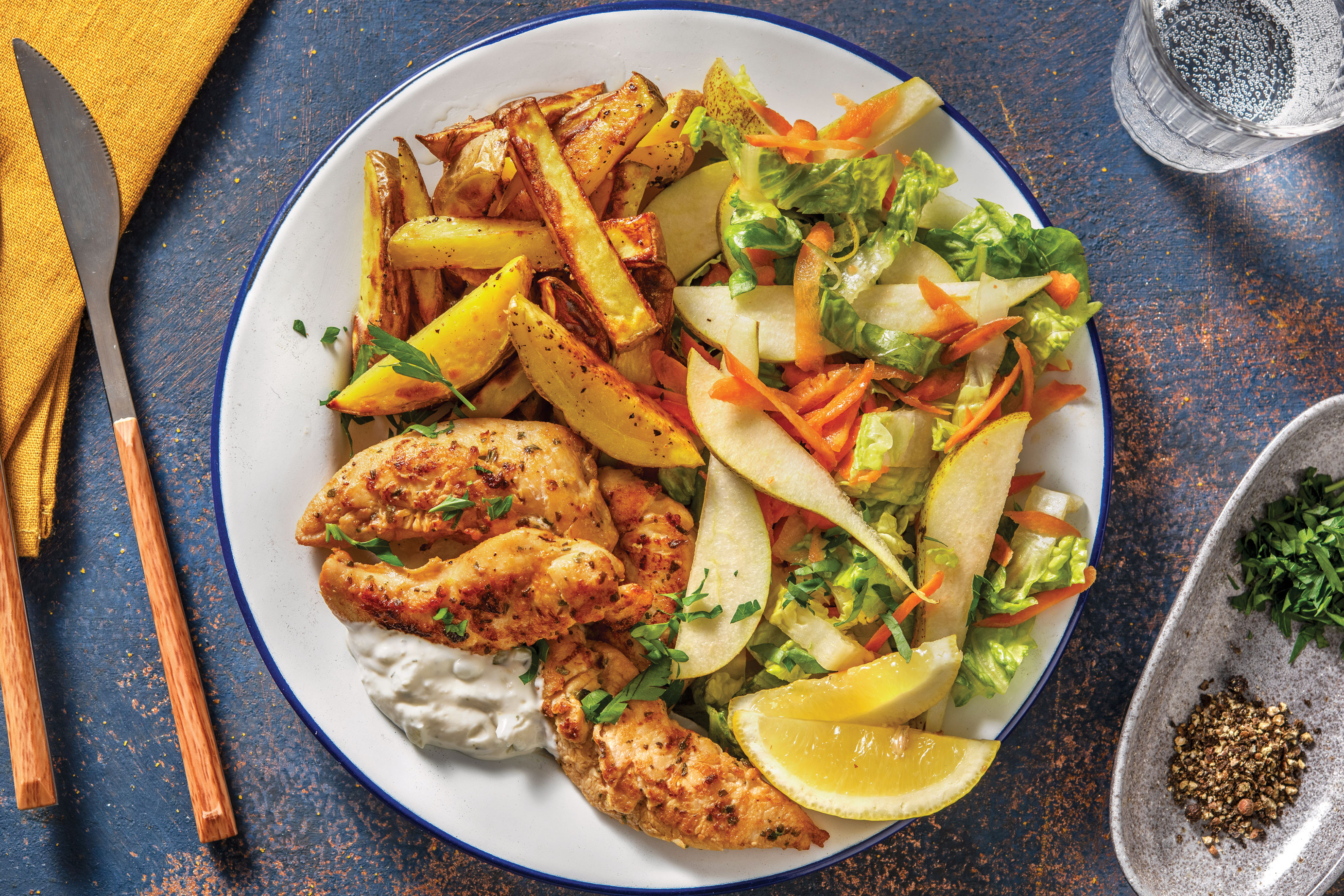 Herbed Chicken & Lemon Pepper Fries