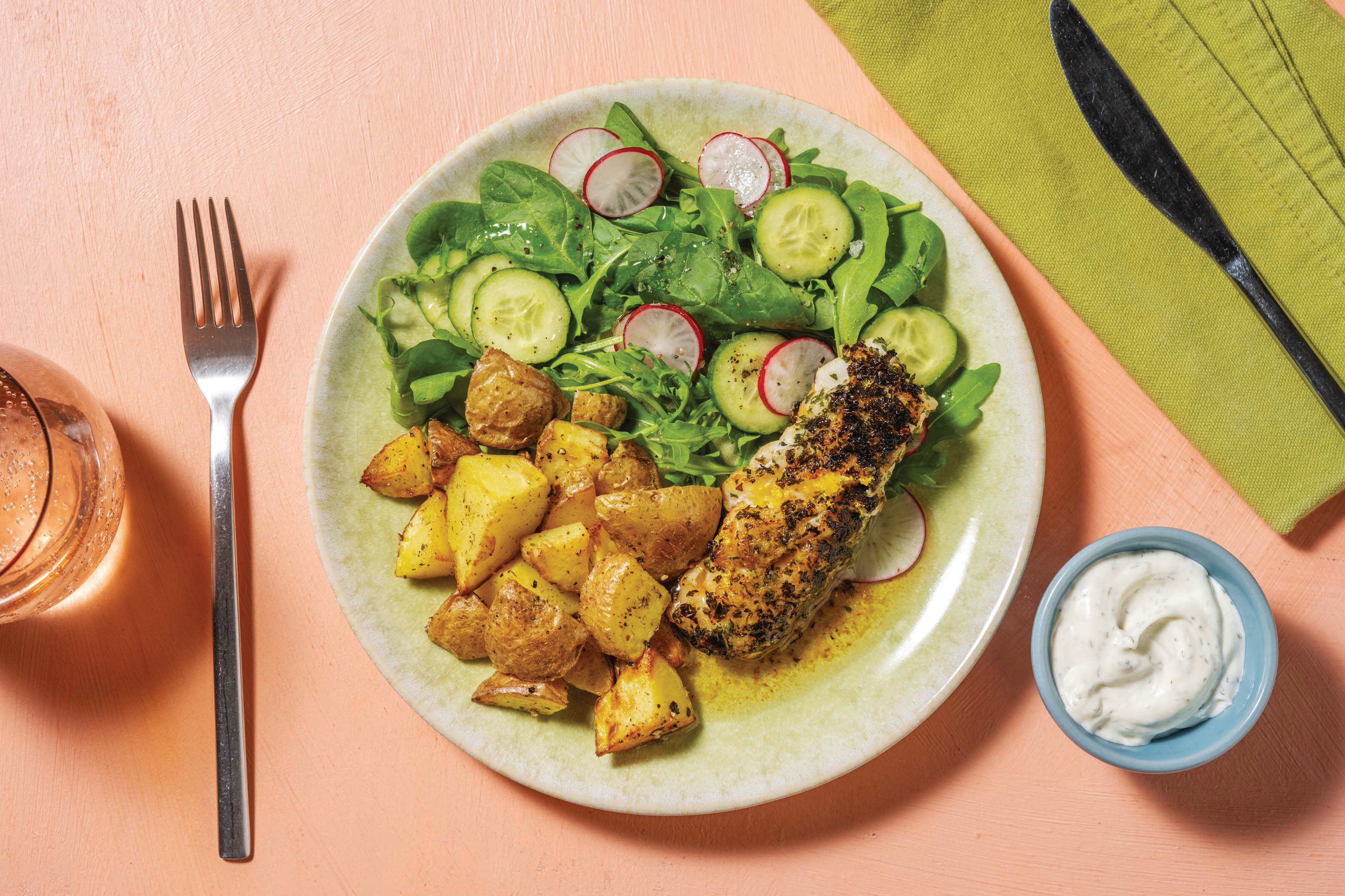 Herby Dory Fish & Parsley Butter Sauce