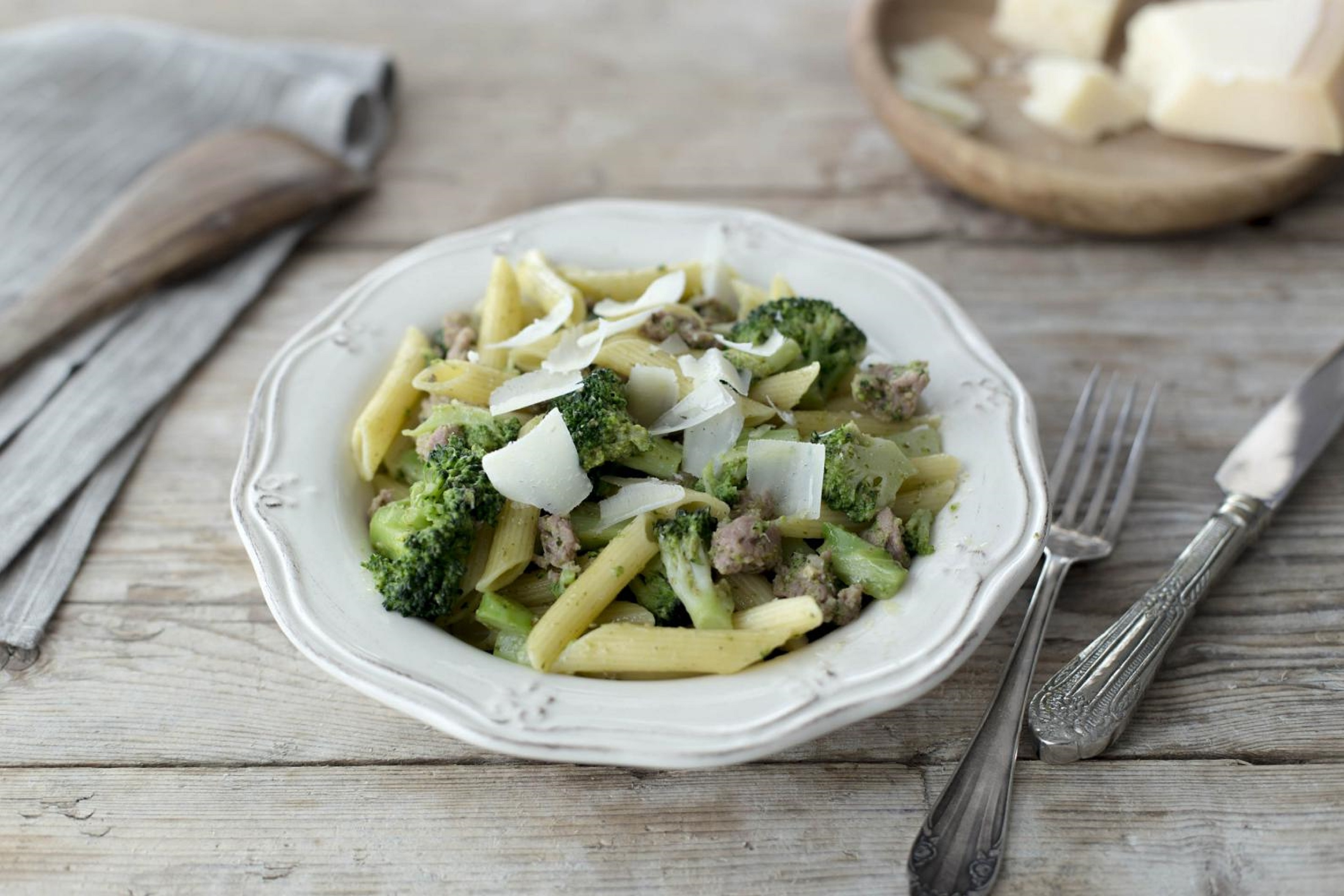 Herbed Pork and Pesto Penne