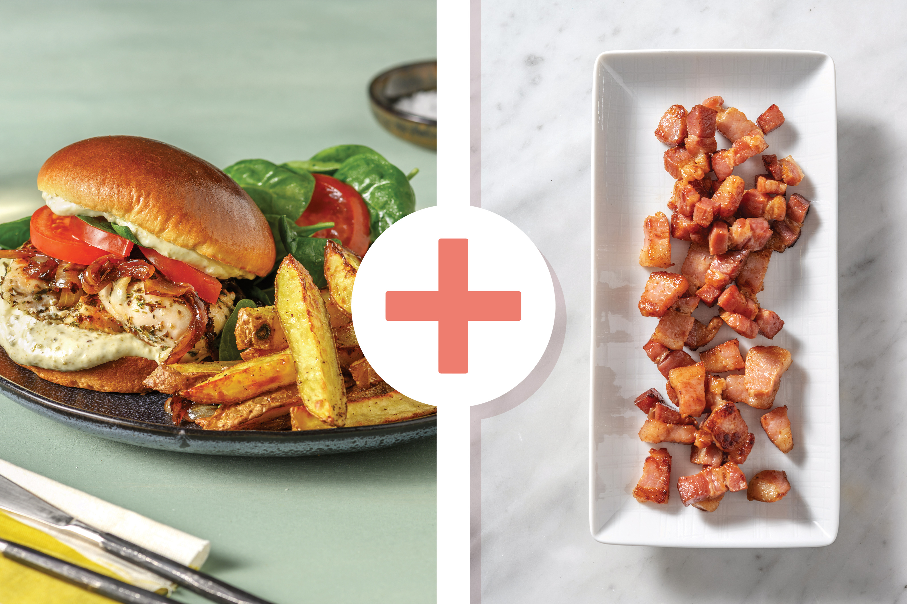 Herby Chicken & Bacon Burger