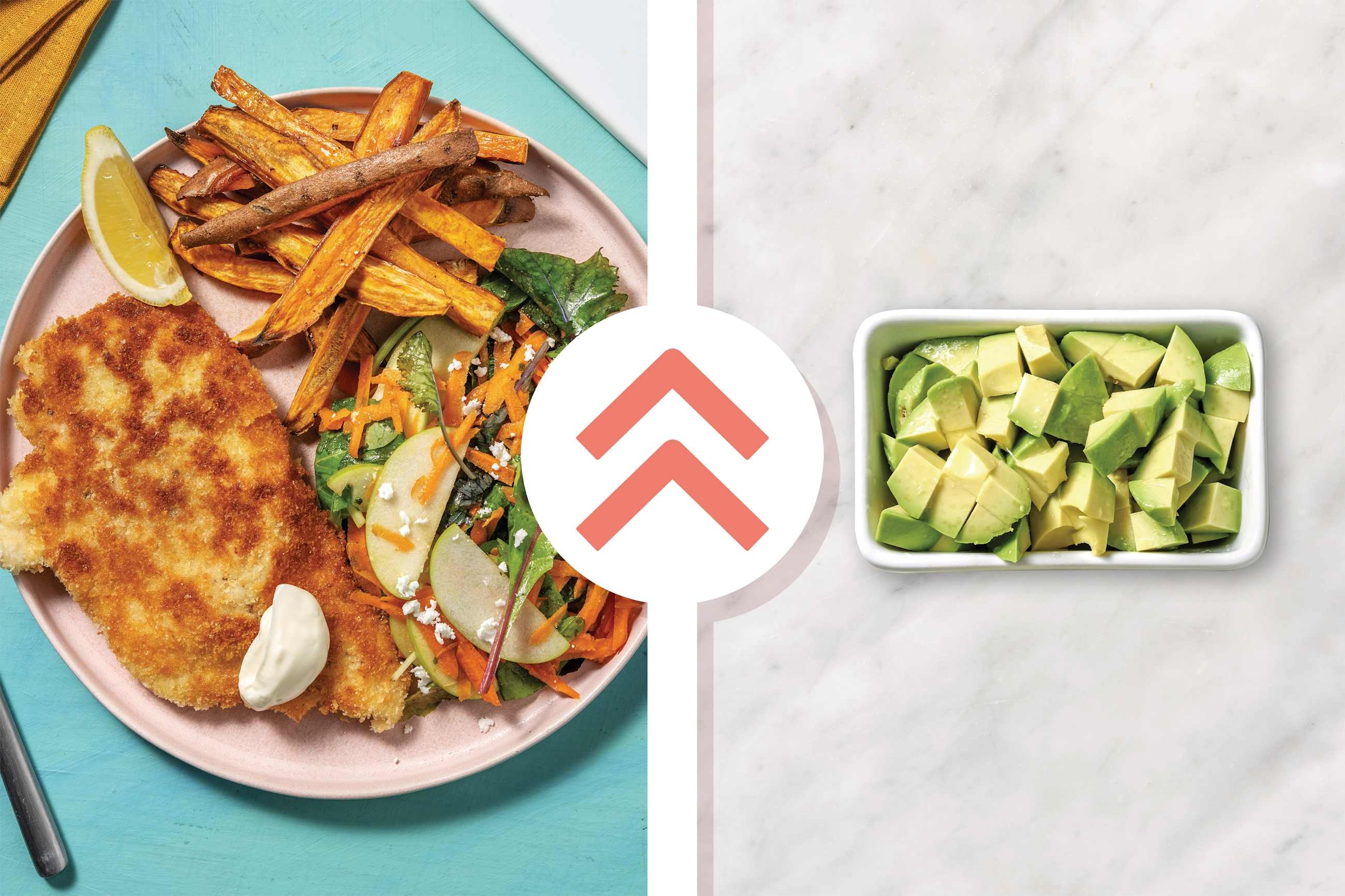 Herby Crumbed Chicken & Kumara Fries