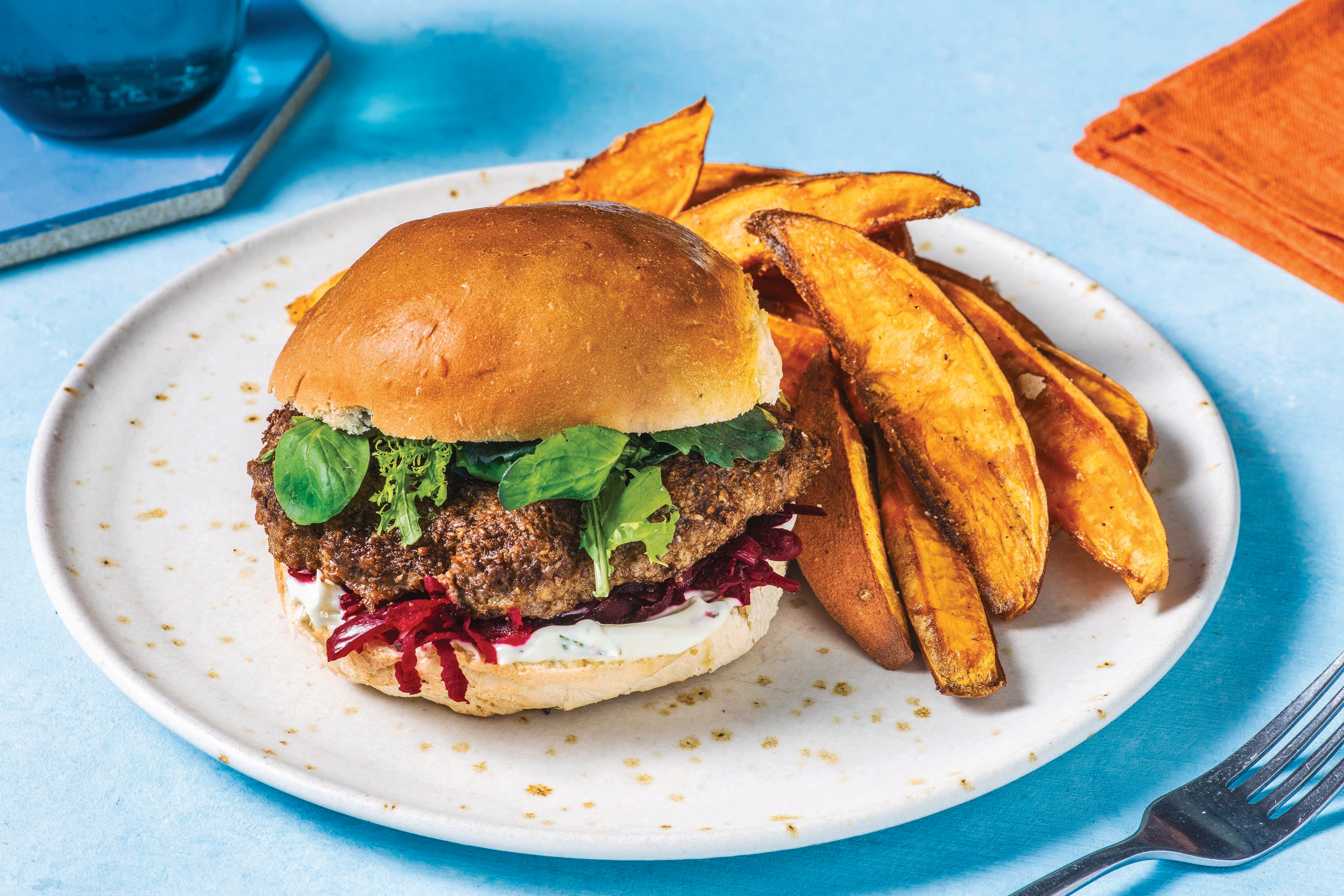 Lamb & Beetroot Relish Burger
