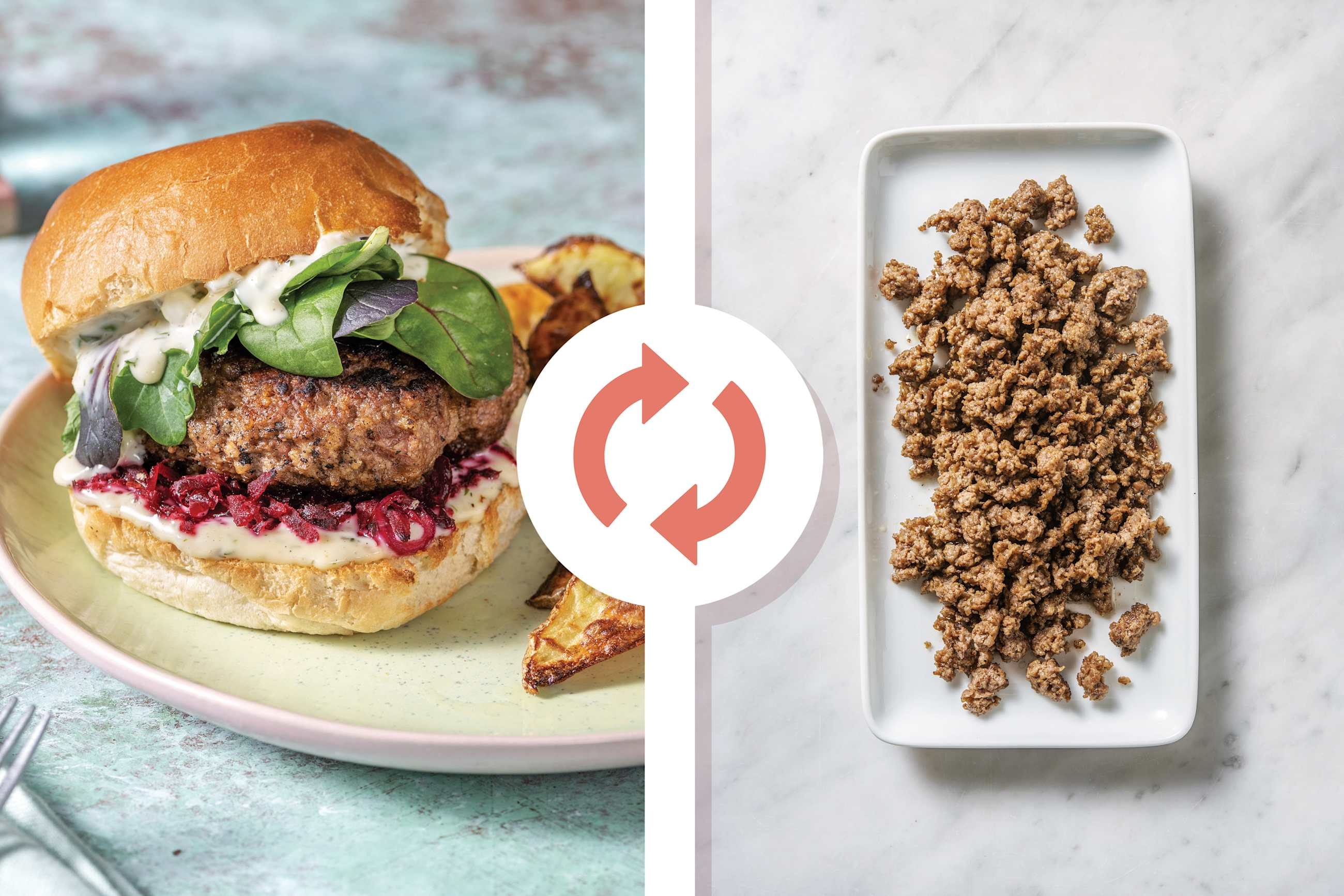 Beef & Beetroot Relish Burger