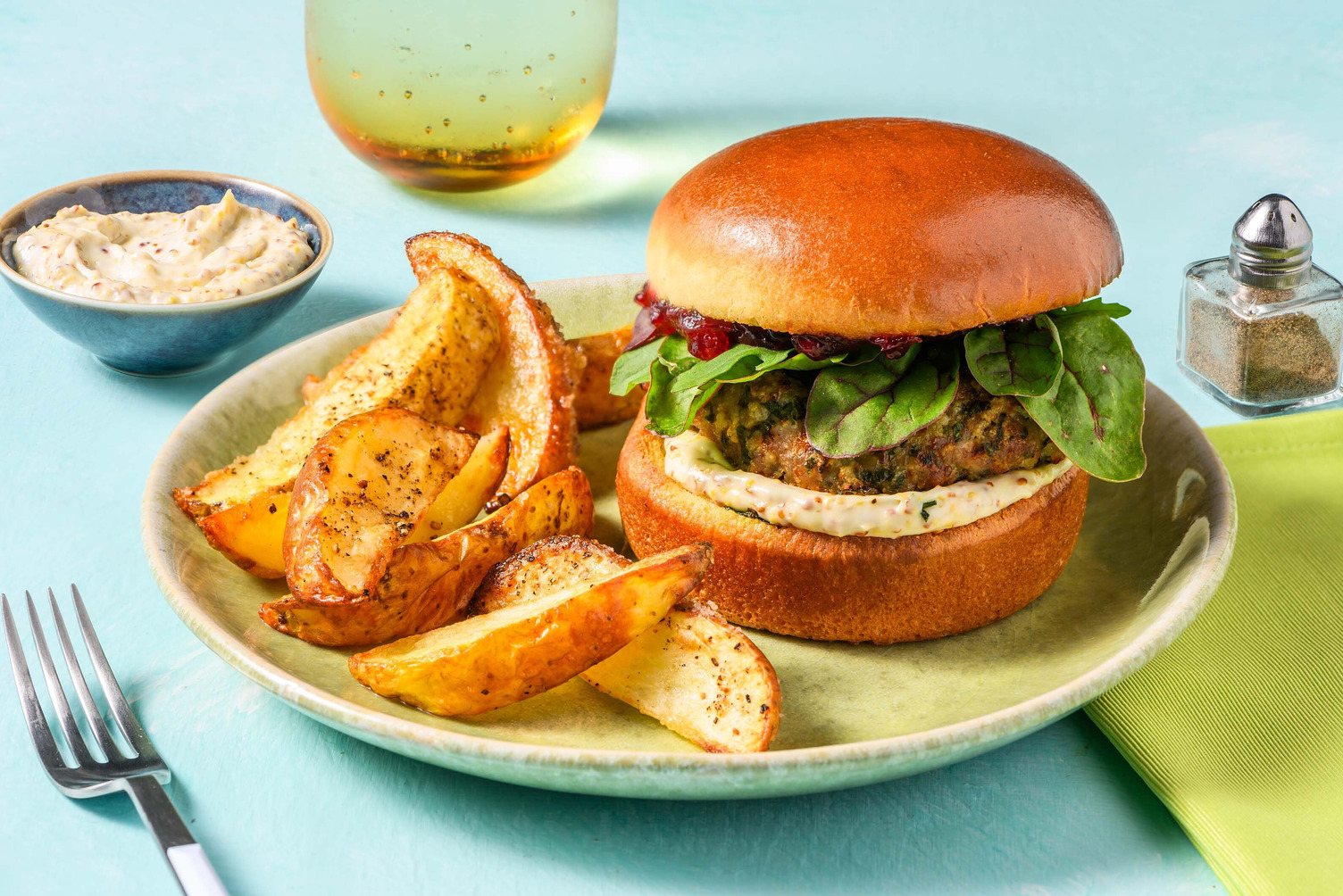 Sandwichs au bœuf aux herbes et à la sauce aux canneberges
