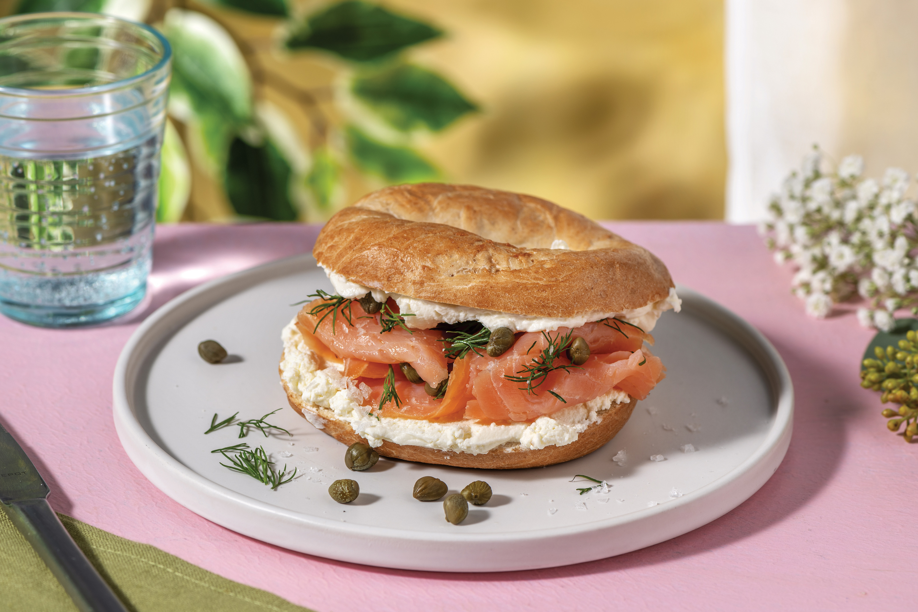 Smoked Salmon & Cream Cheese Bagel