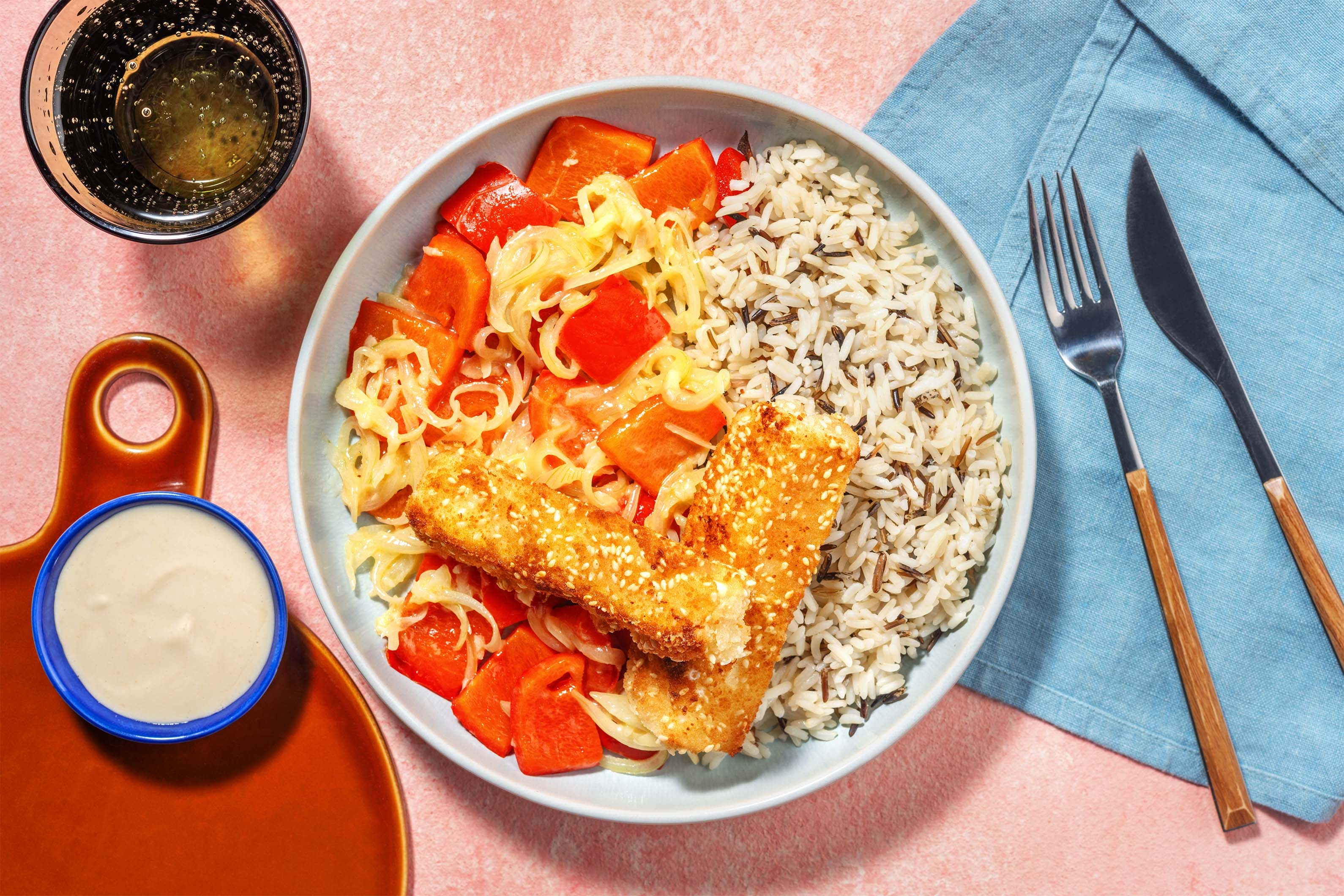 Hirtenkäse in Sesam-Knusper-Panade