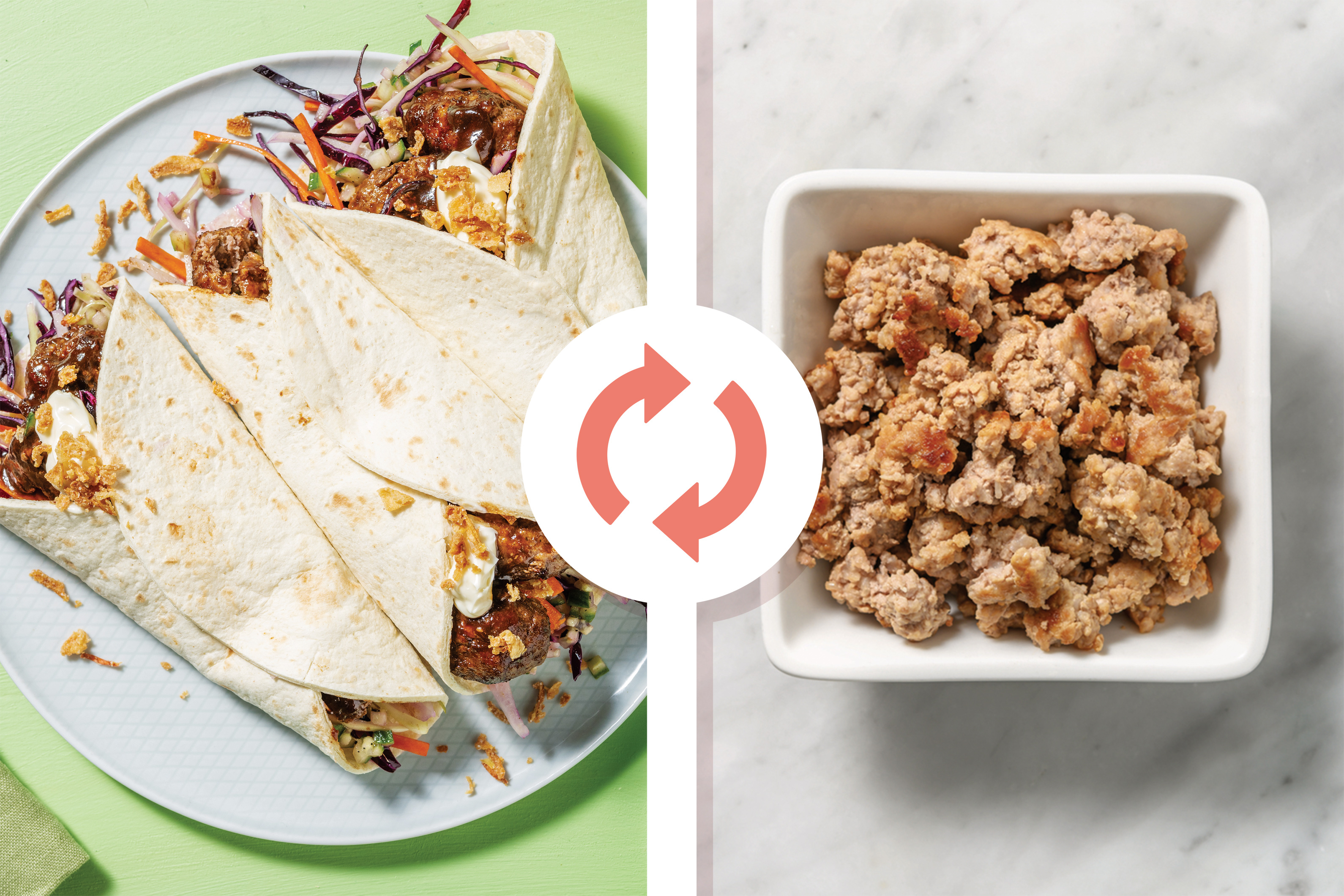 Hoisin Pork Meatball Tacos