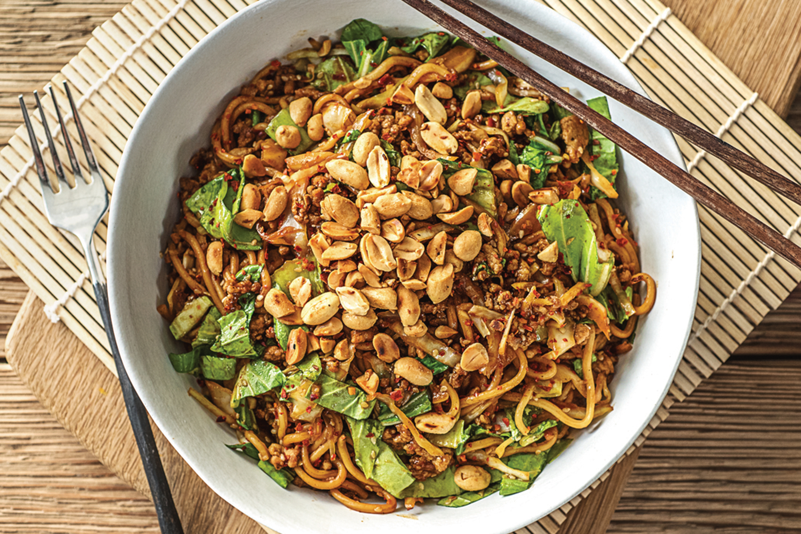 Speedy Japanese-Style Pork and Ramen Noodle Stir-Fry