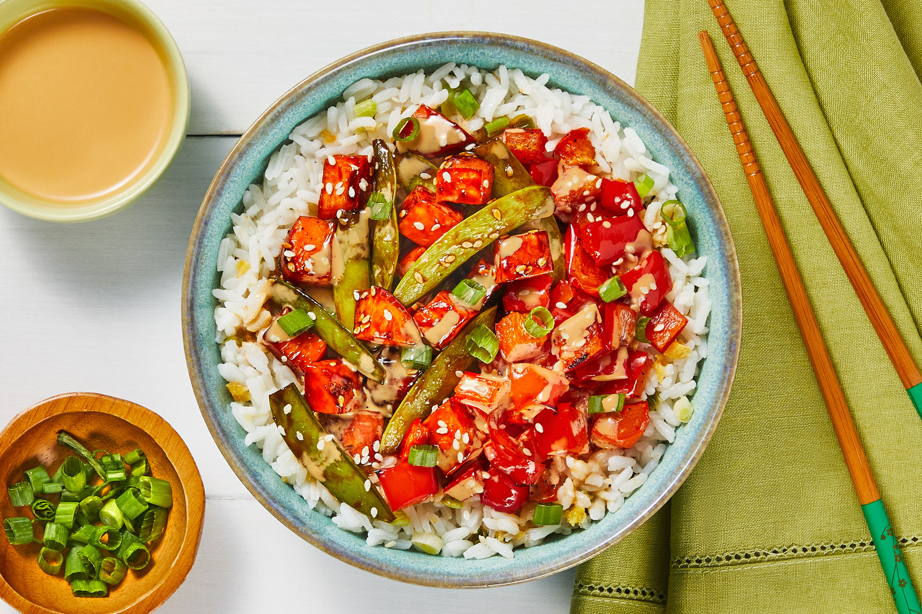 Glazy Sweet Potato & Shrimp Bowls