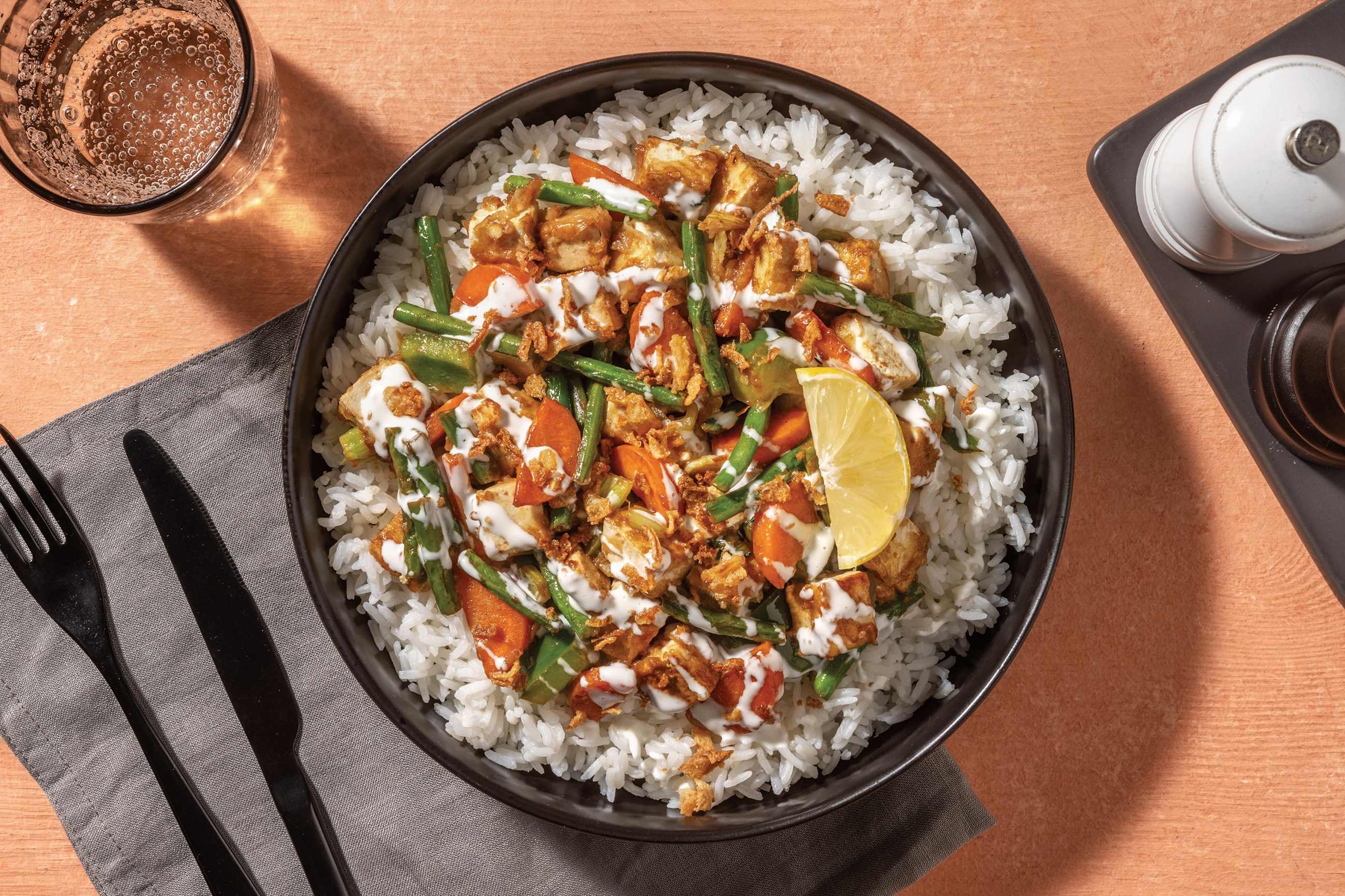 Hoisin Tofu, Capsicum & Asian Greens Bowl 