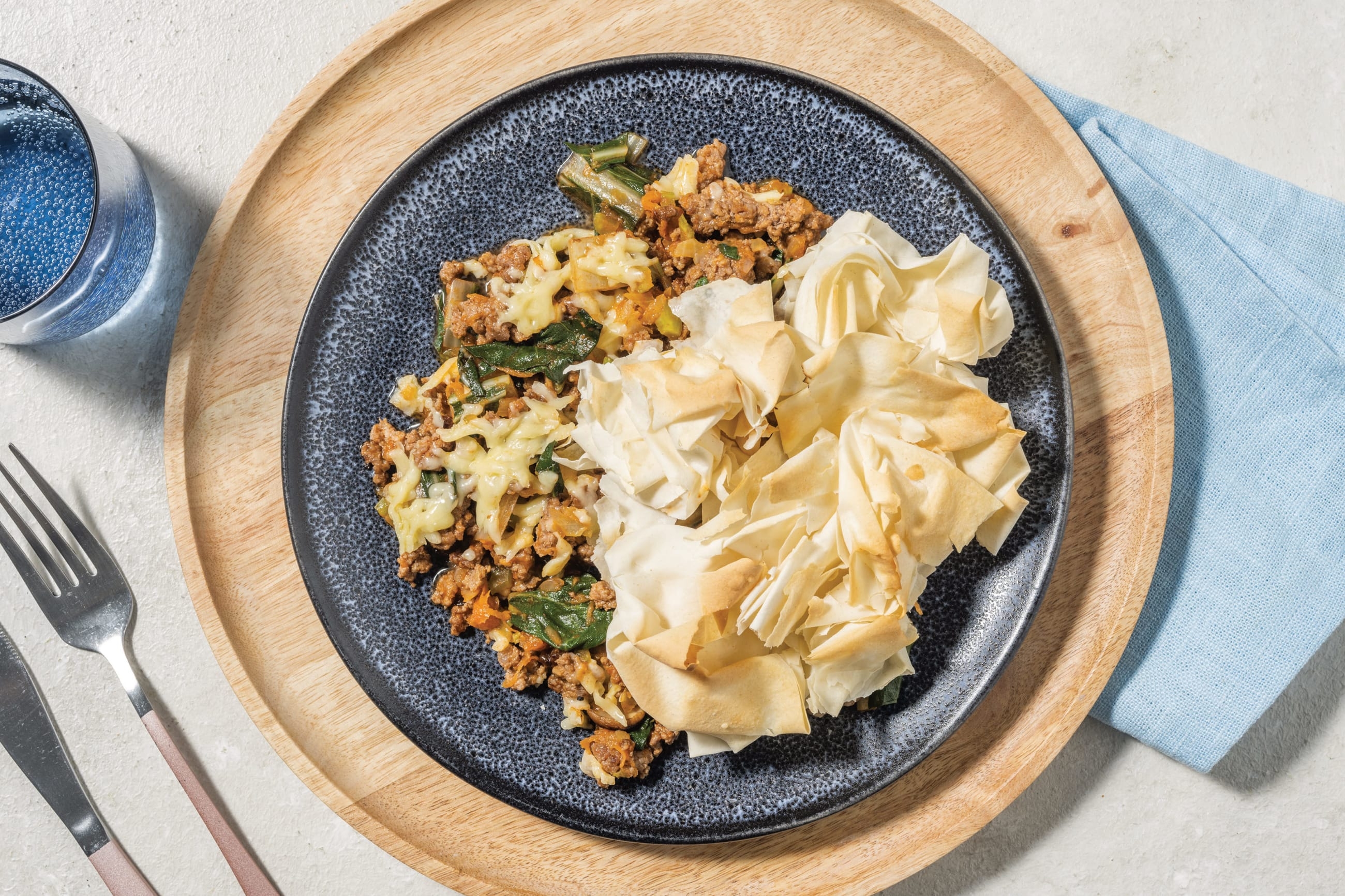 Homestyle Pork Filo Pastry Pie