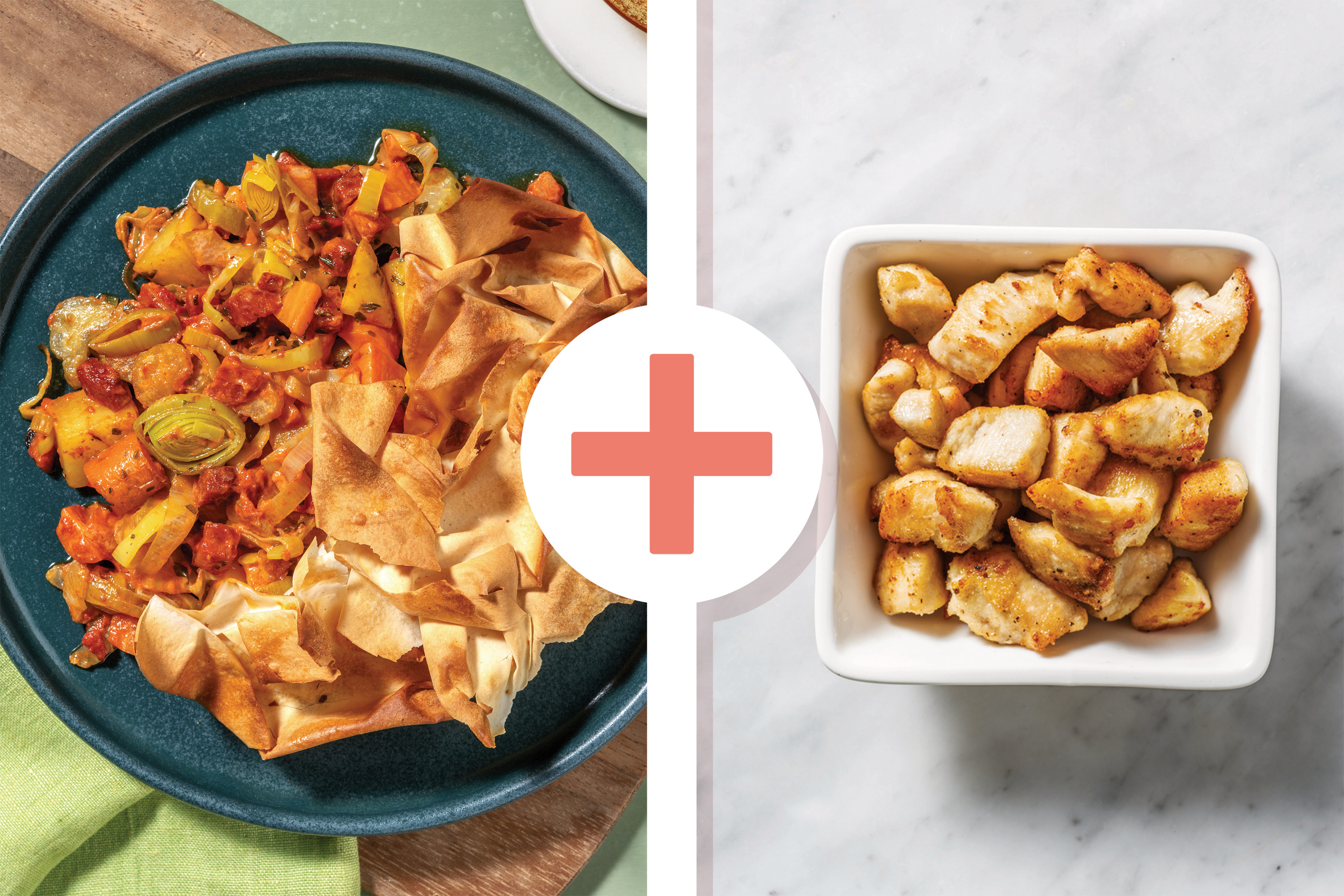 Homestyle Chicken & Chorizo Filo Pie