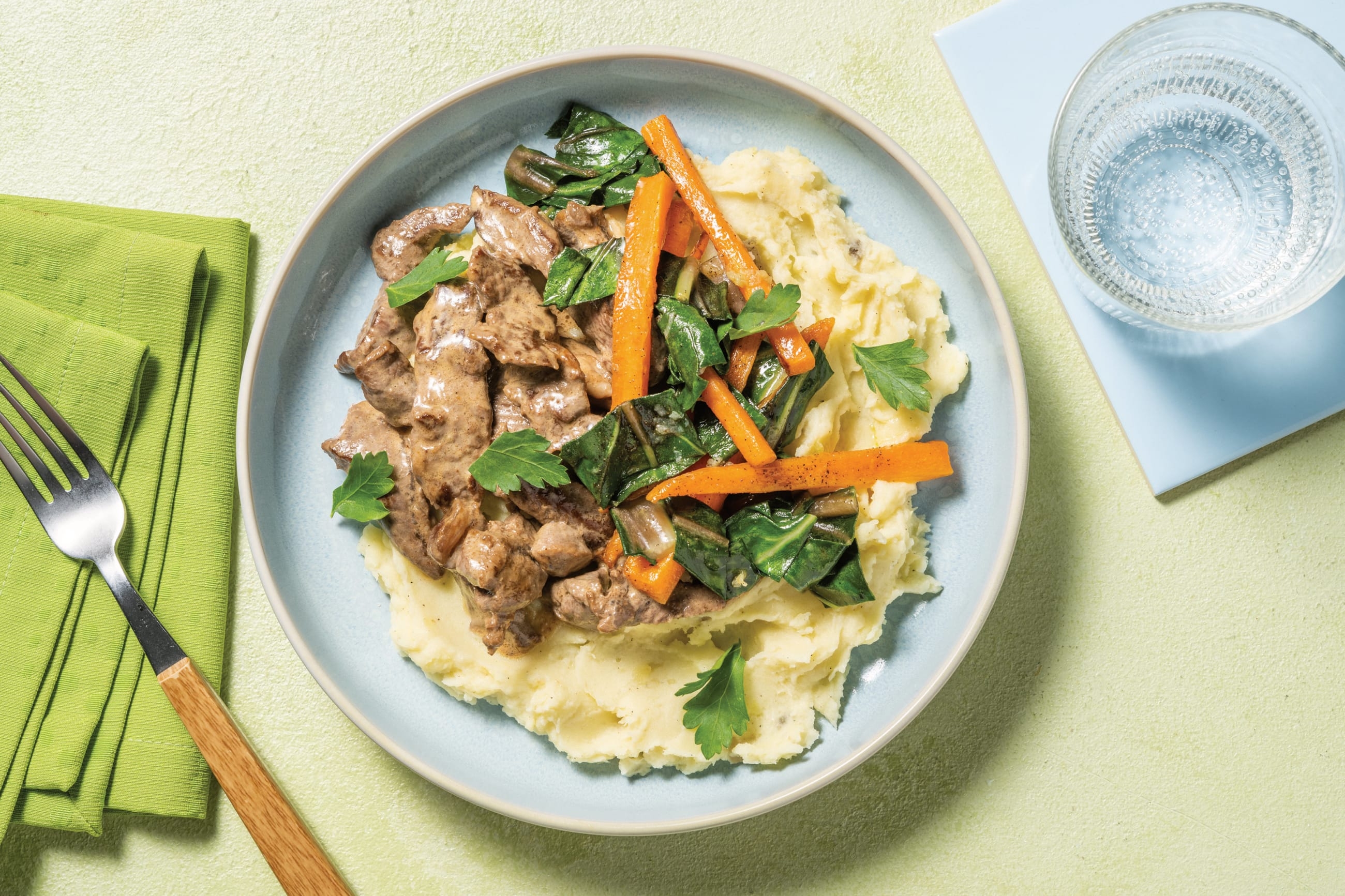 Homey Beef Strips & Cream Sauce