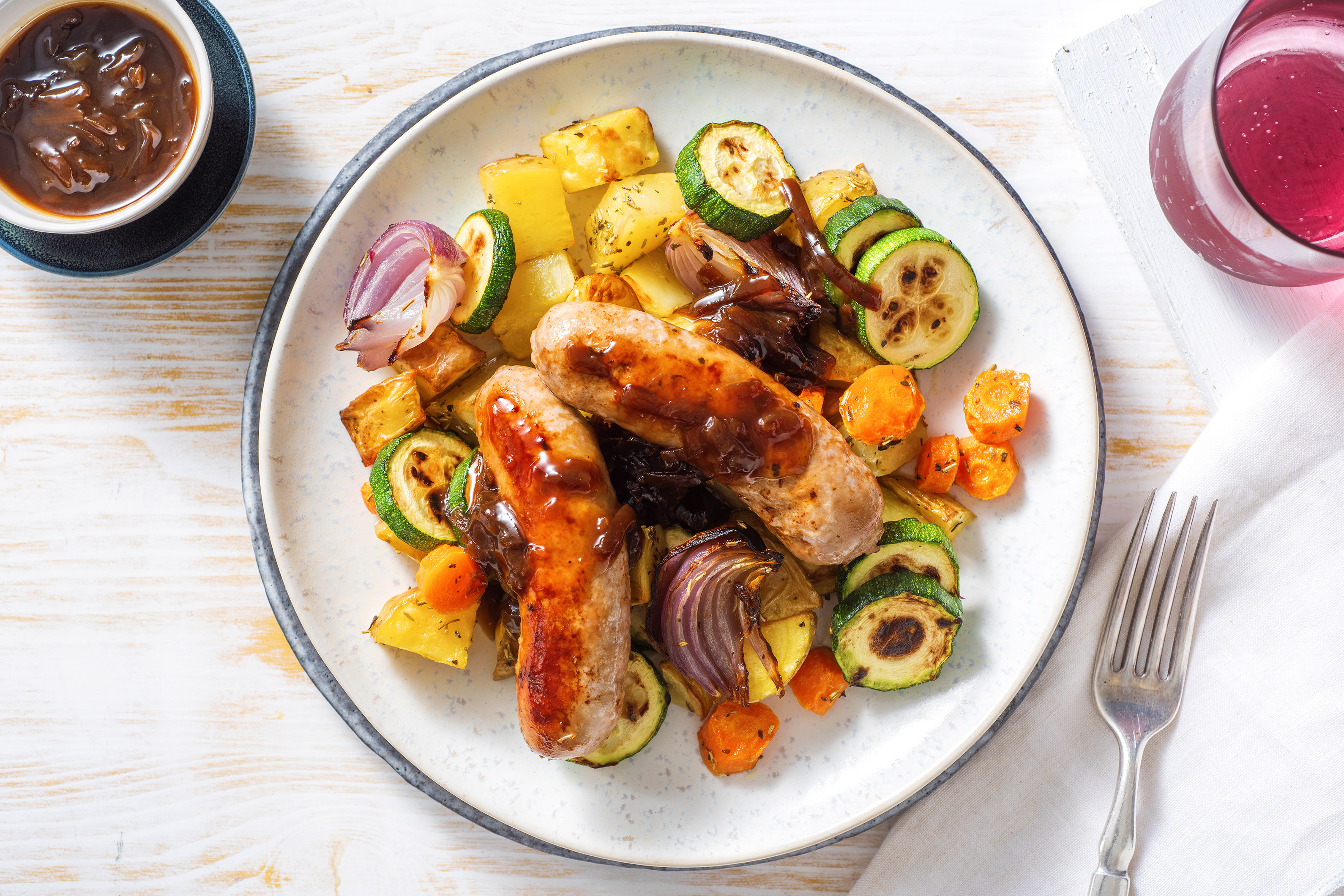 Hearty Sausage Tray Bake