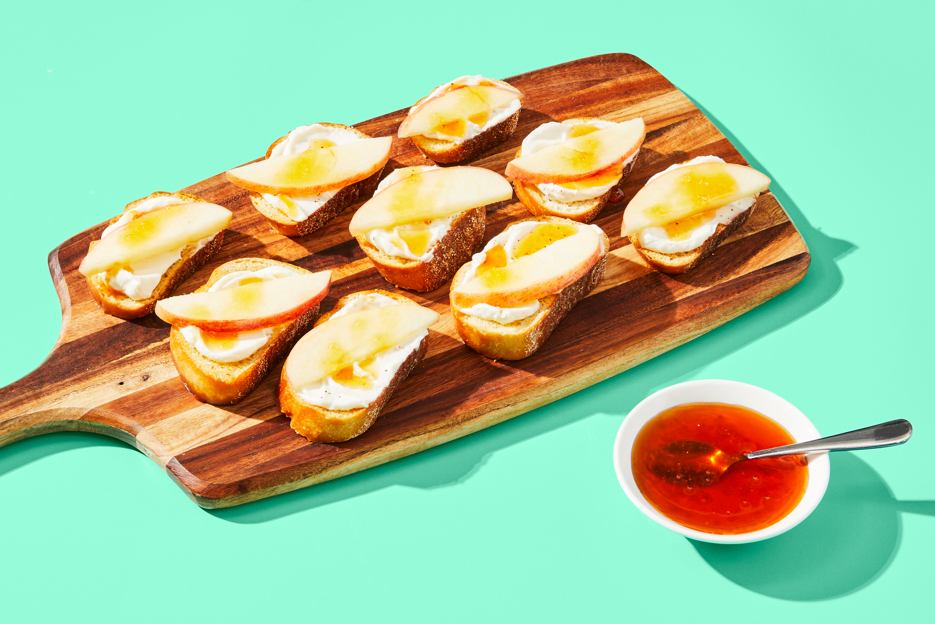 Honey Crème Fraîche & Apple Crostini