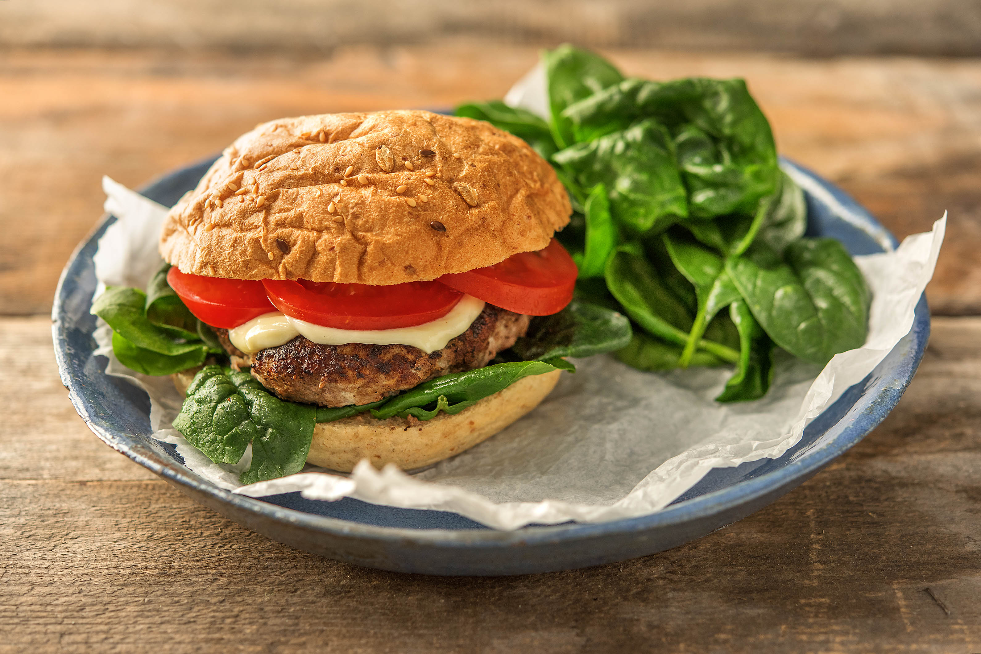 Honey Dijon Beef & Salad Burgers