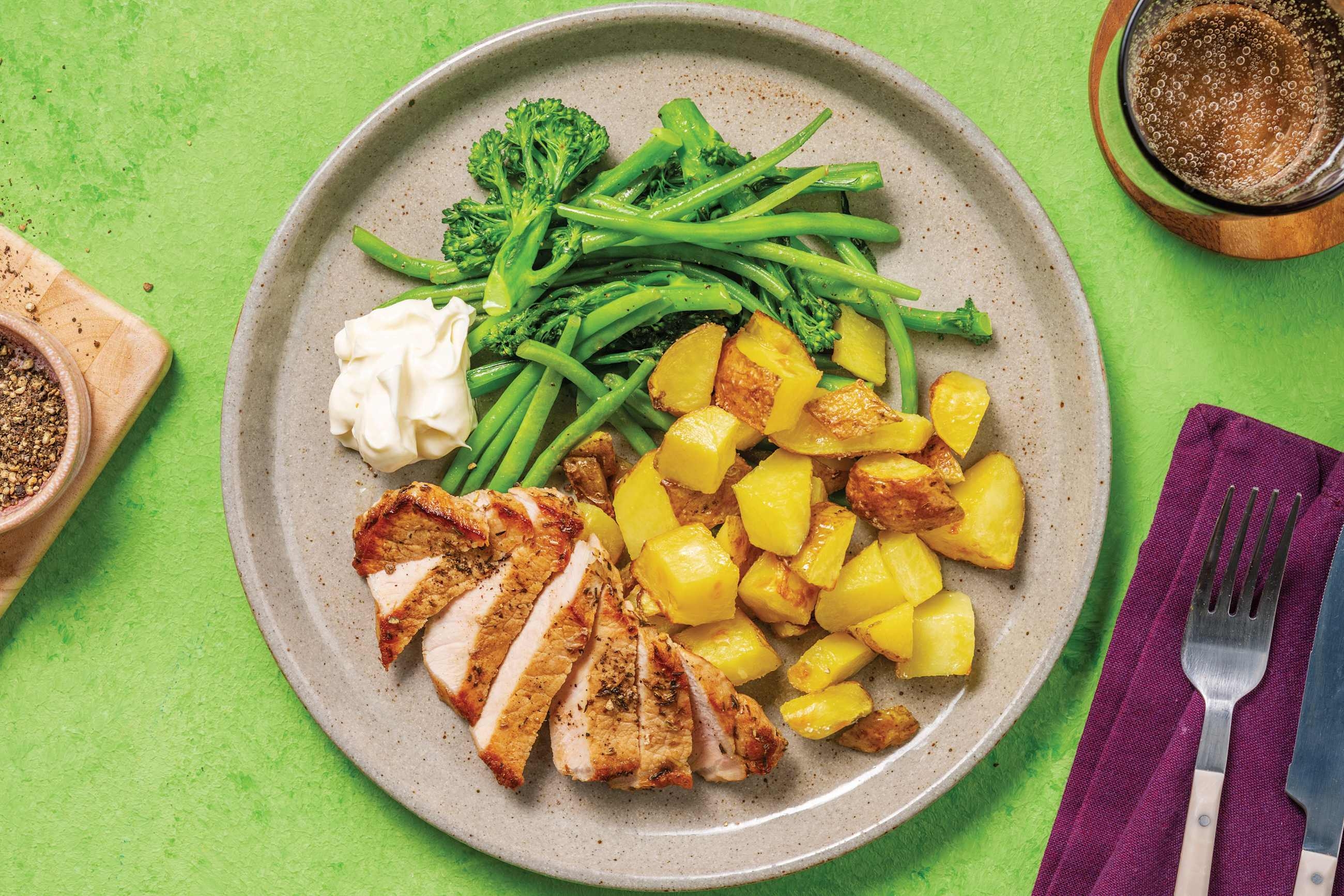 Honey & Garlic Glazed Pork