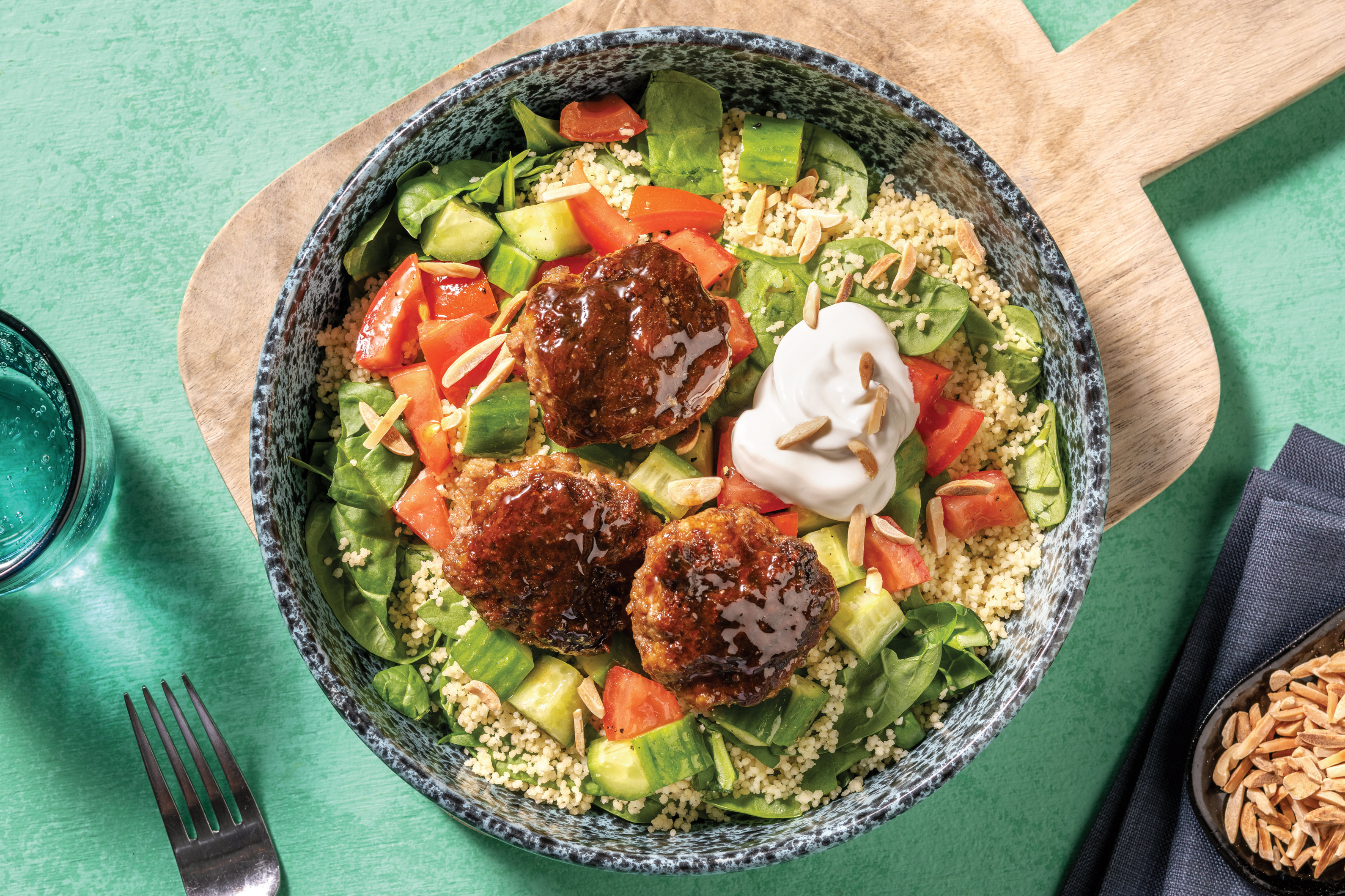 Honey-Glazed Beef Rissoles & Tomato Salsa