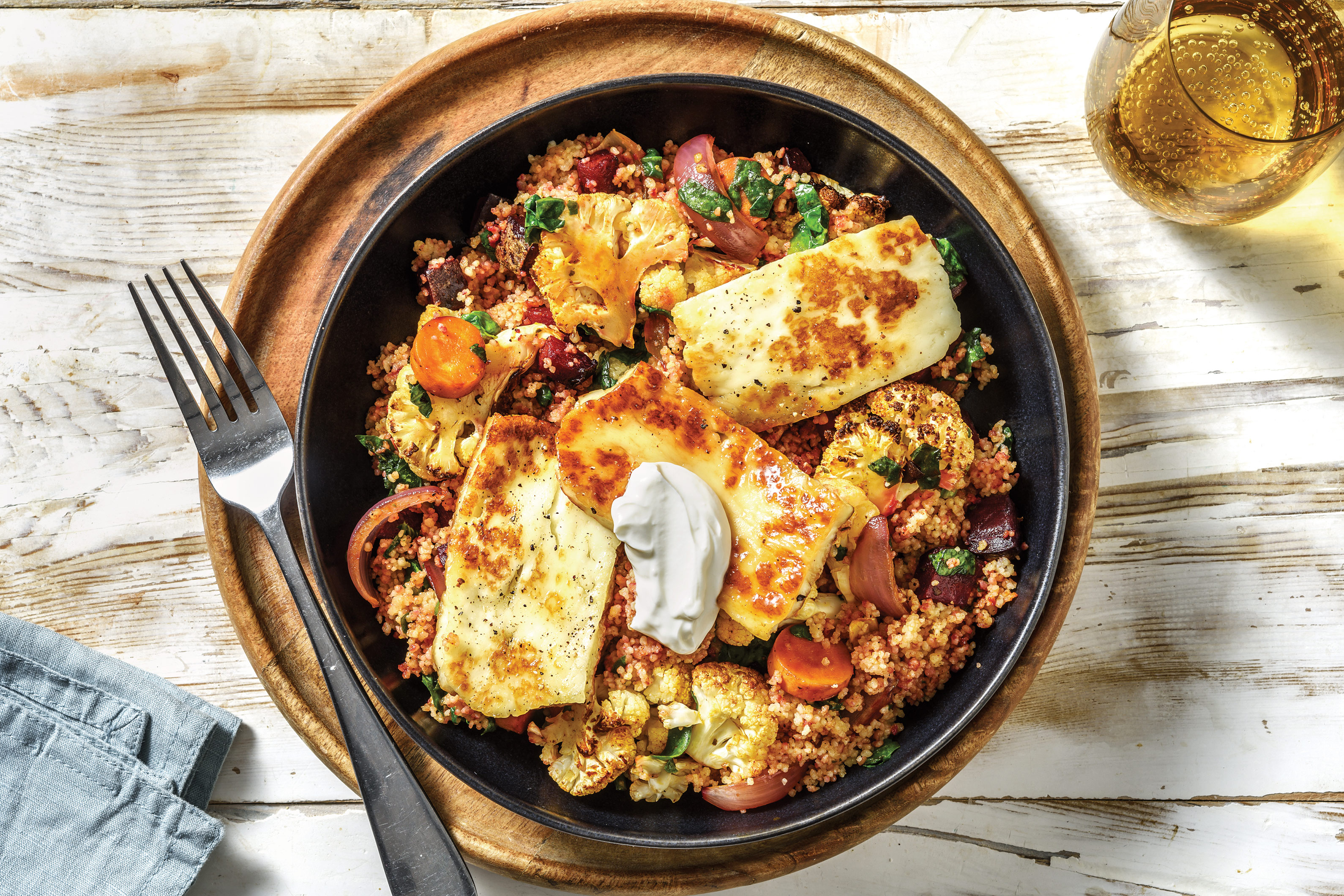 Honey-Glazed Haloumi Bowl