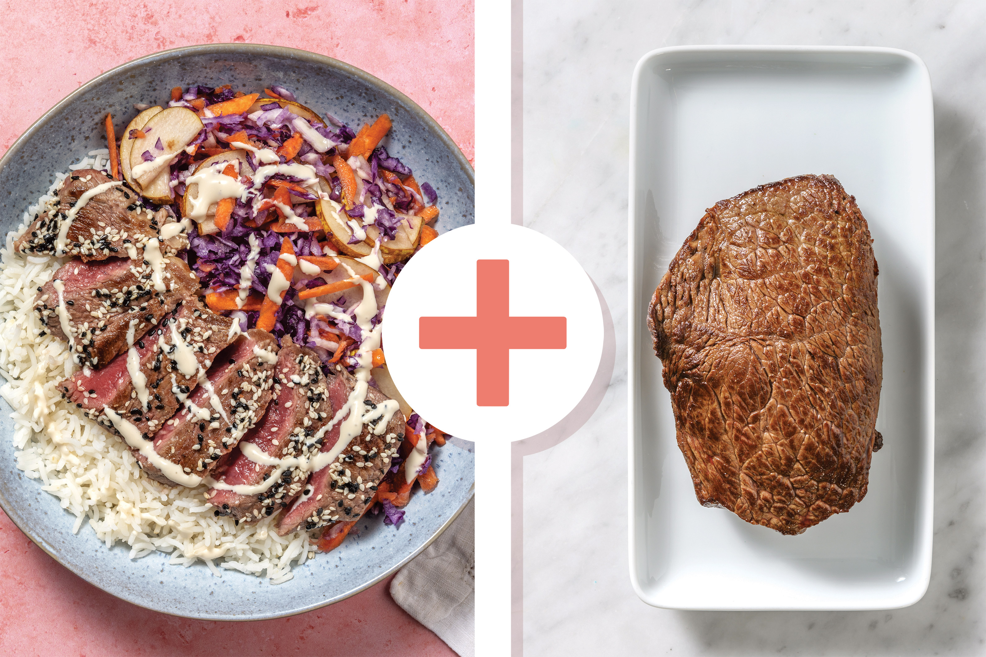 Honey-Sesame Double Beef Steak Bowl