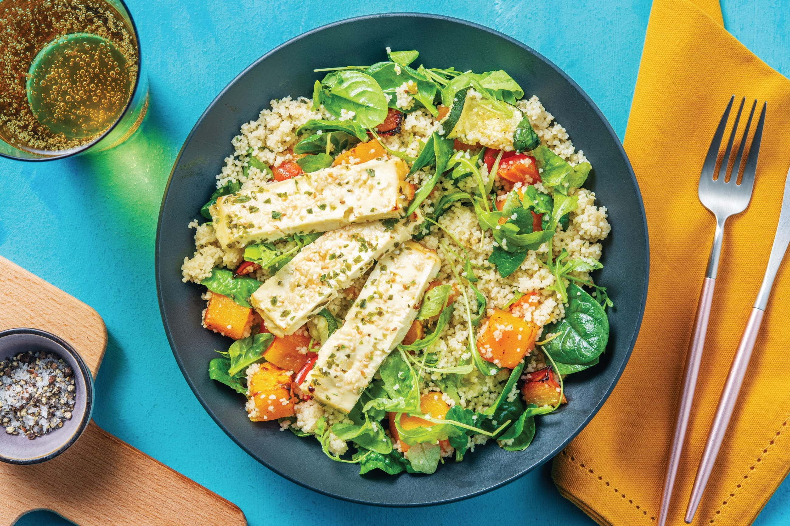 Greek-Style Honey & Sesame Halloumi