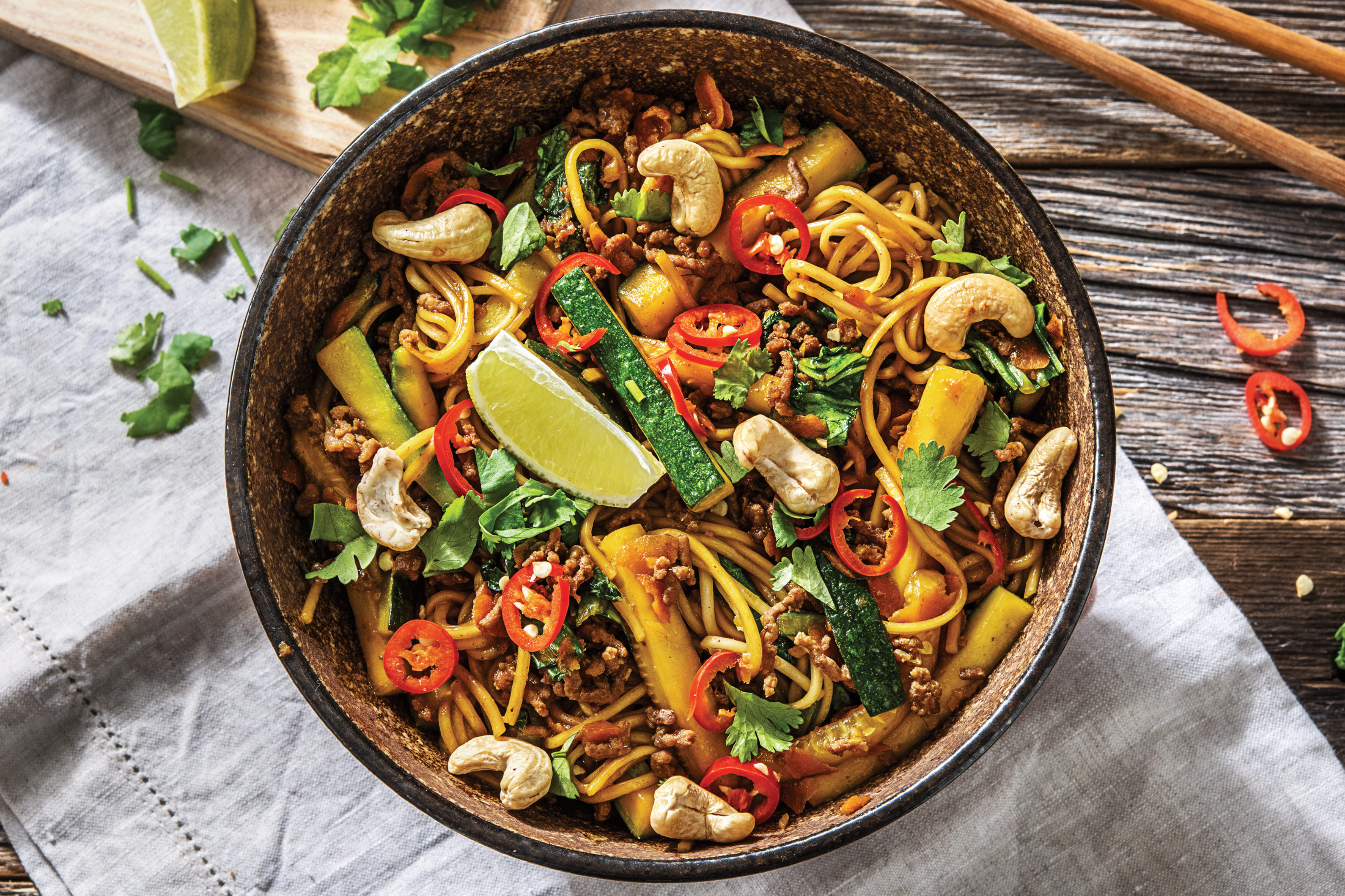 Honey-Soy Beef & Noodles