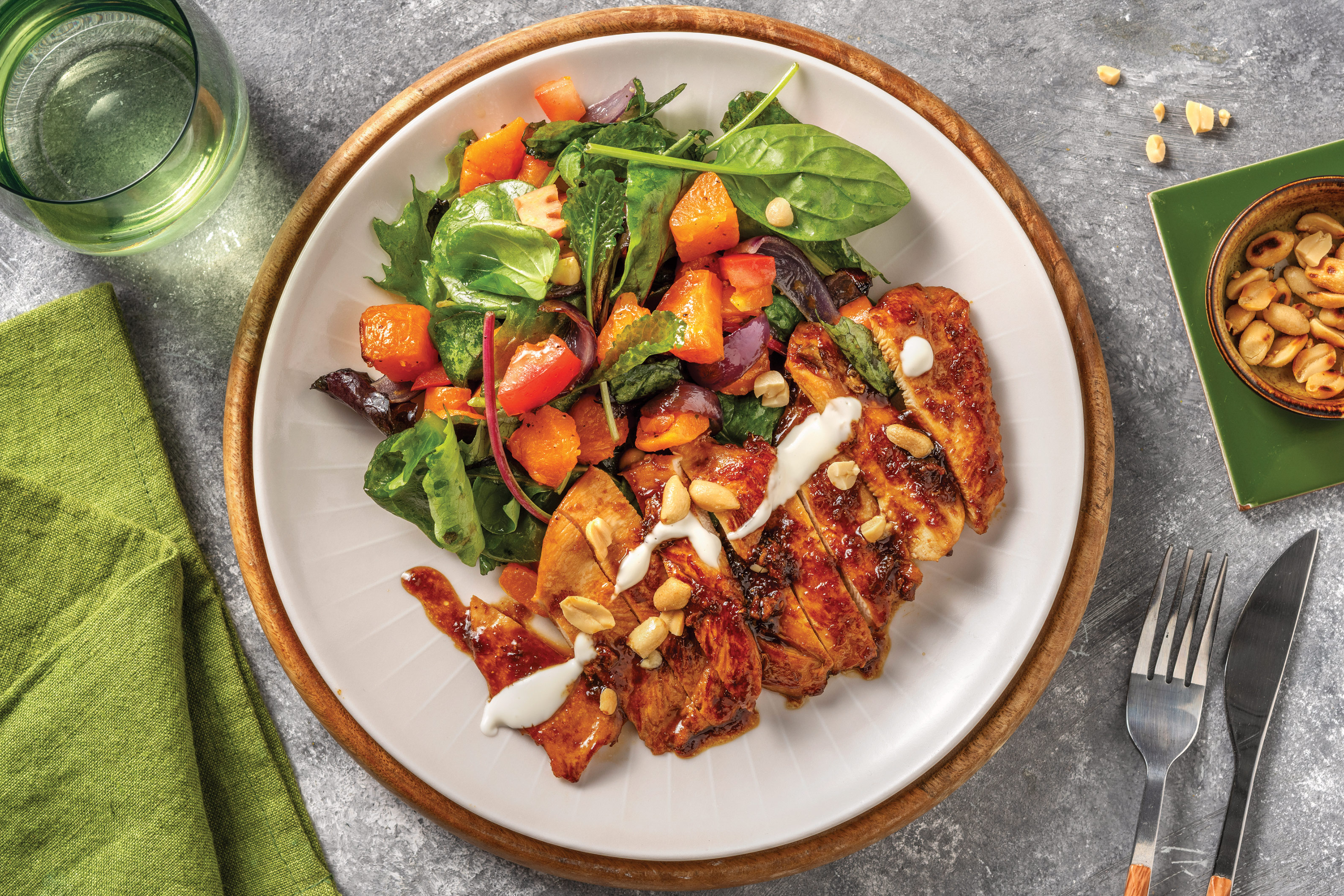 Sweet-Soy Chicken & Roast Pumpkin Salad