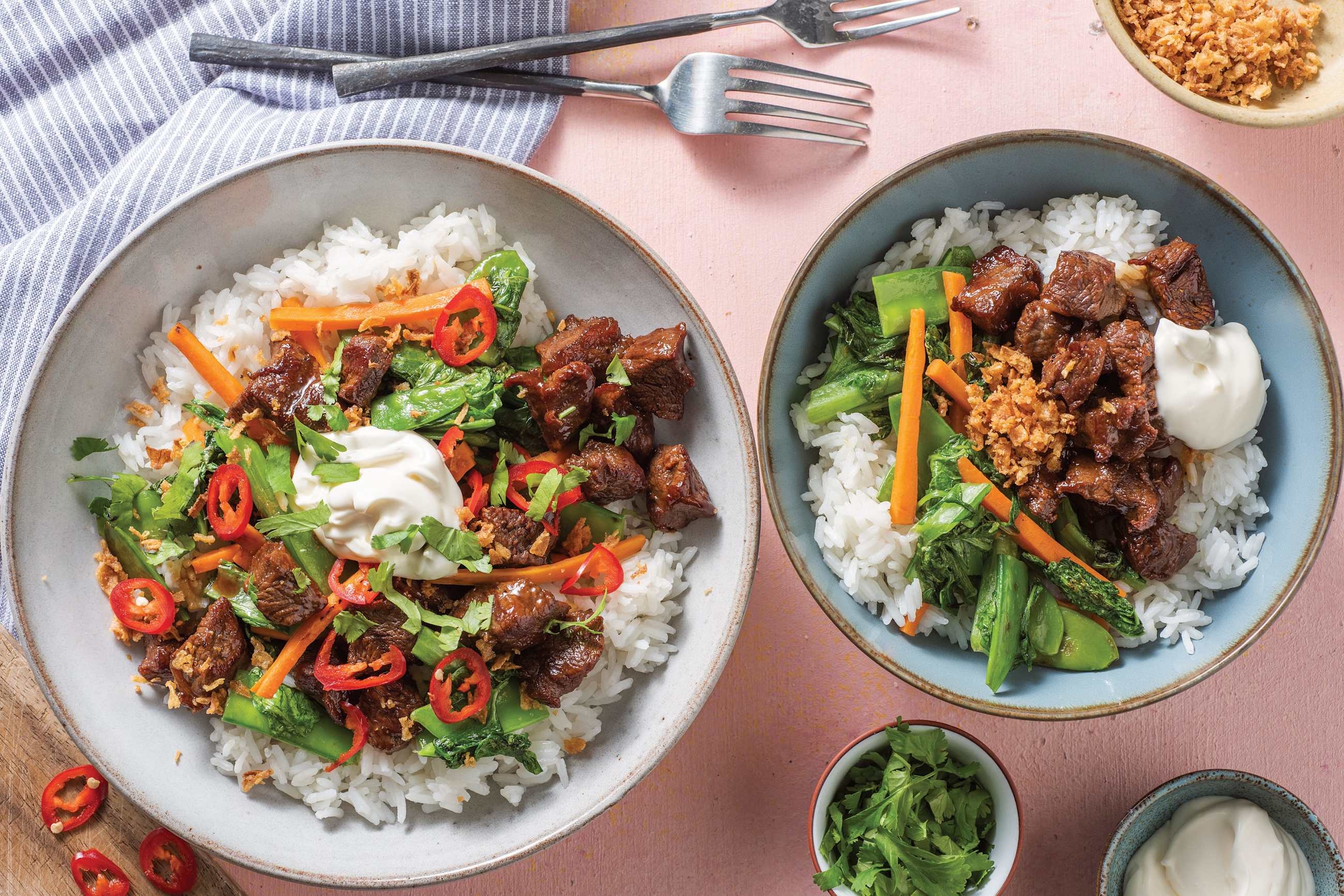 Honey-Soy Ginger Beef Rump Bowl