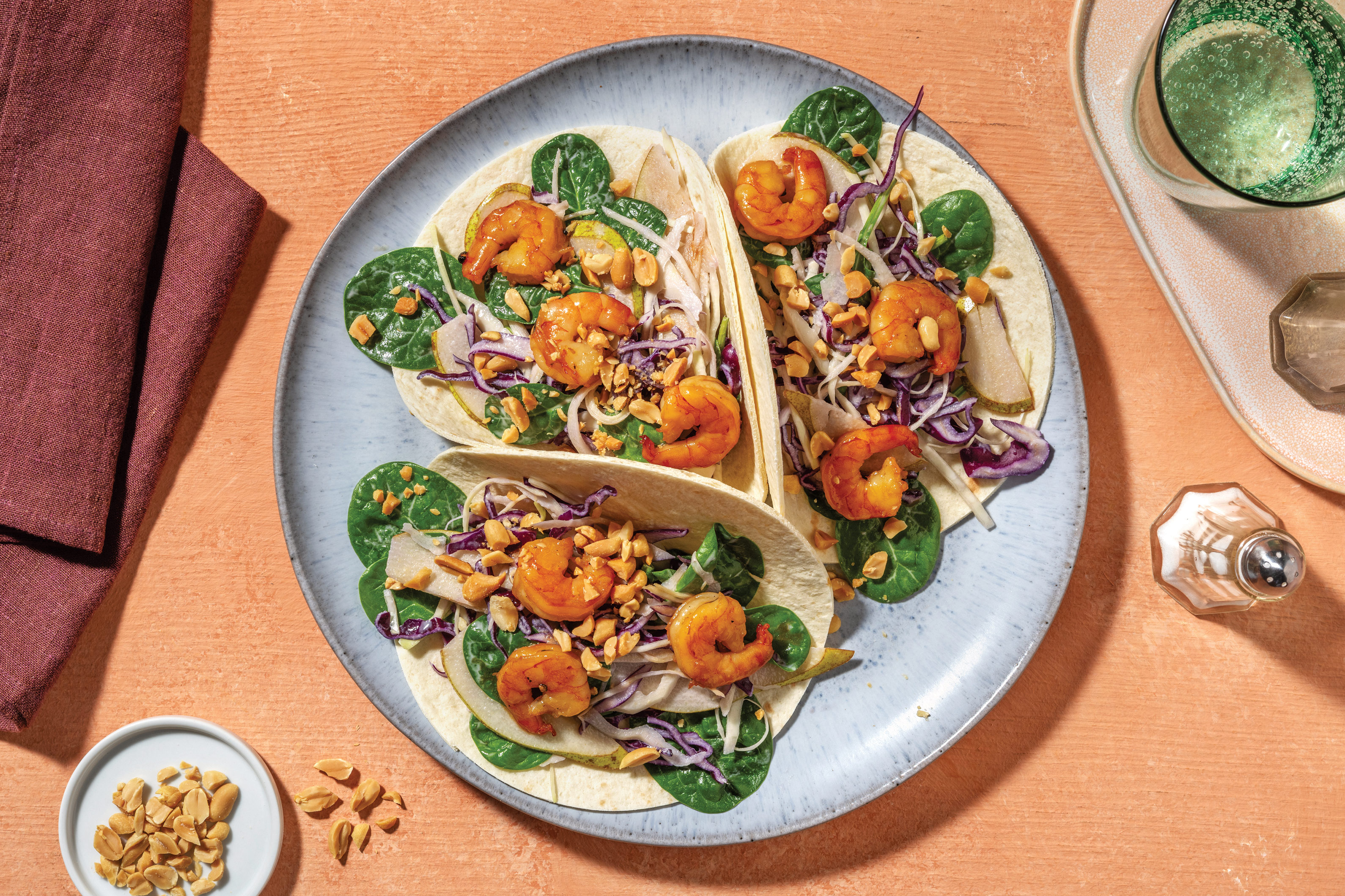 Quick Honey-Soy Prawn Tacos