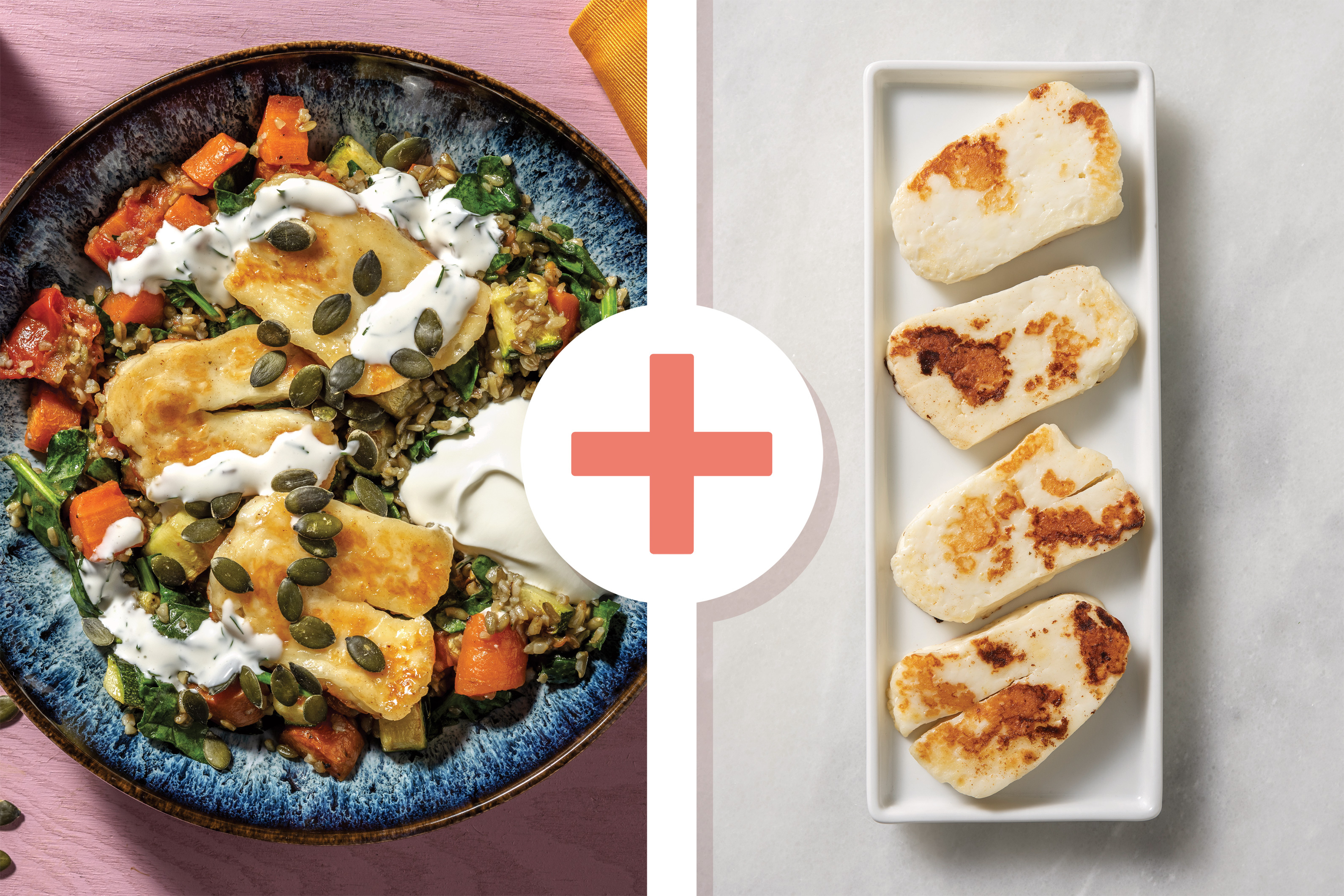 Double Honey Haloumi & Roast Veggie Freekeh