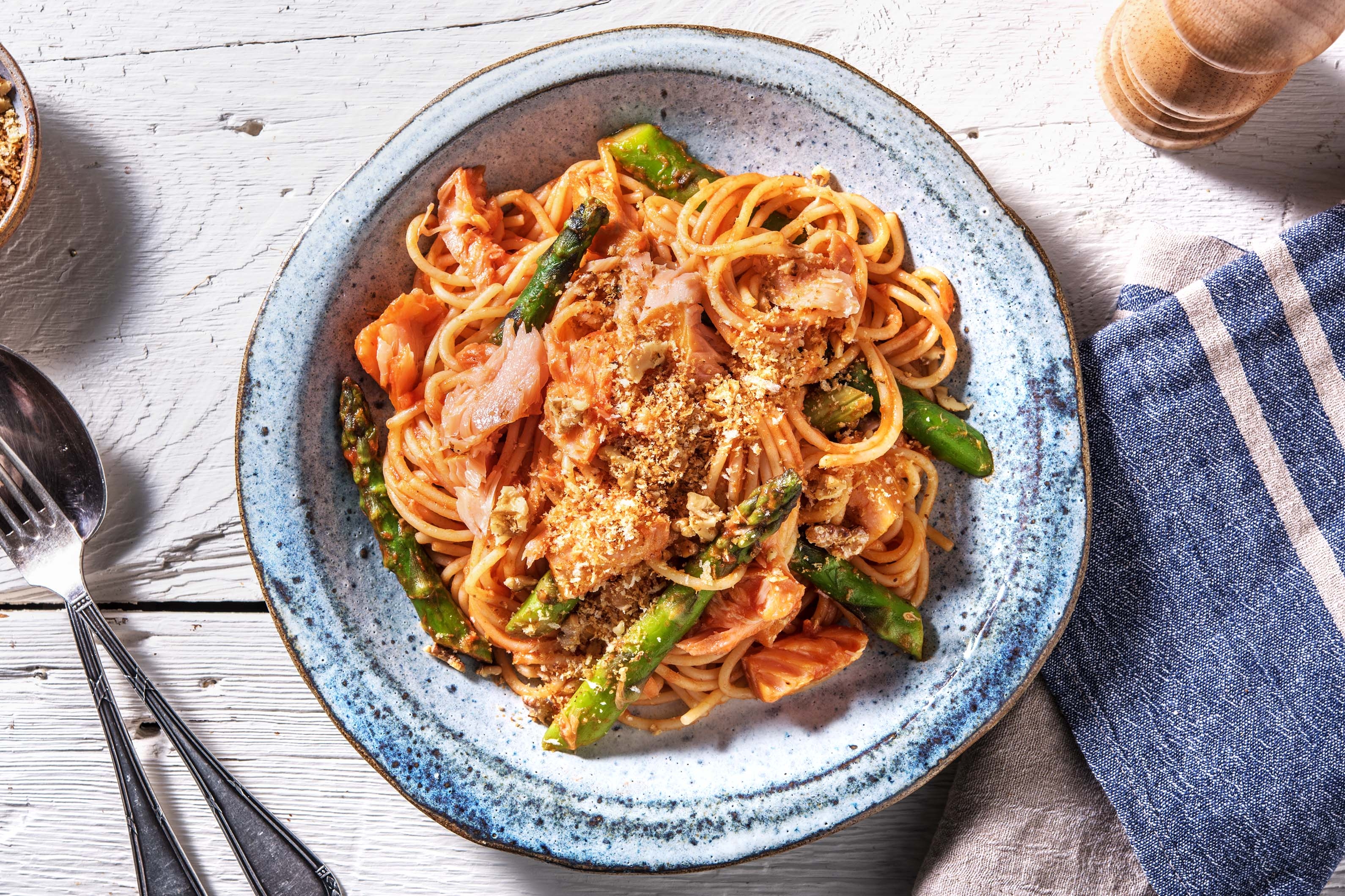 Hot Smoked Salmon Spaghetti