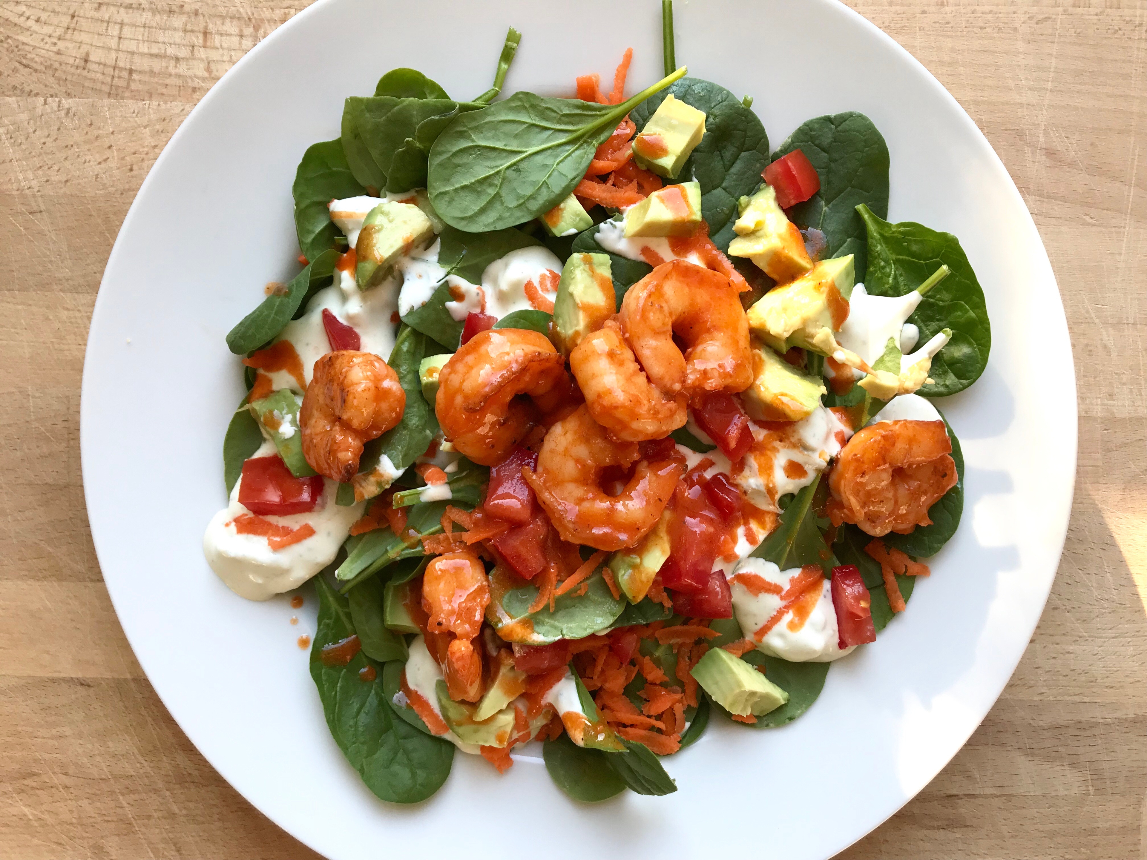 BBQ-Buffalo Shrimp Salad