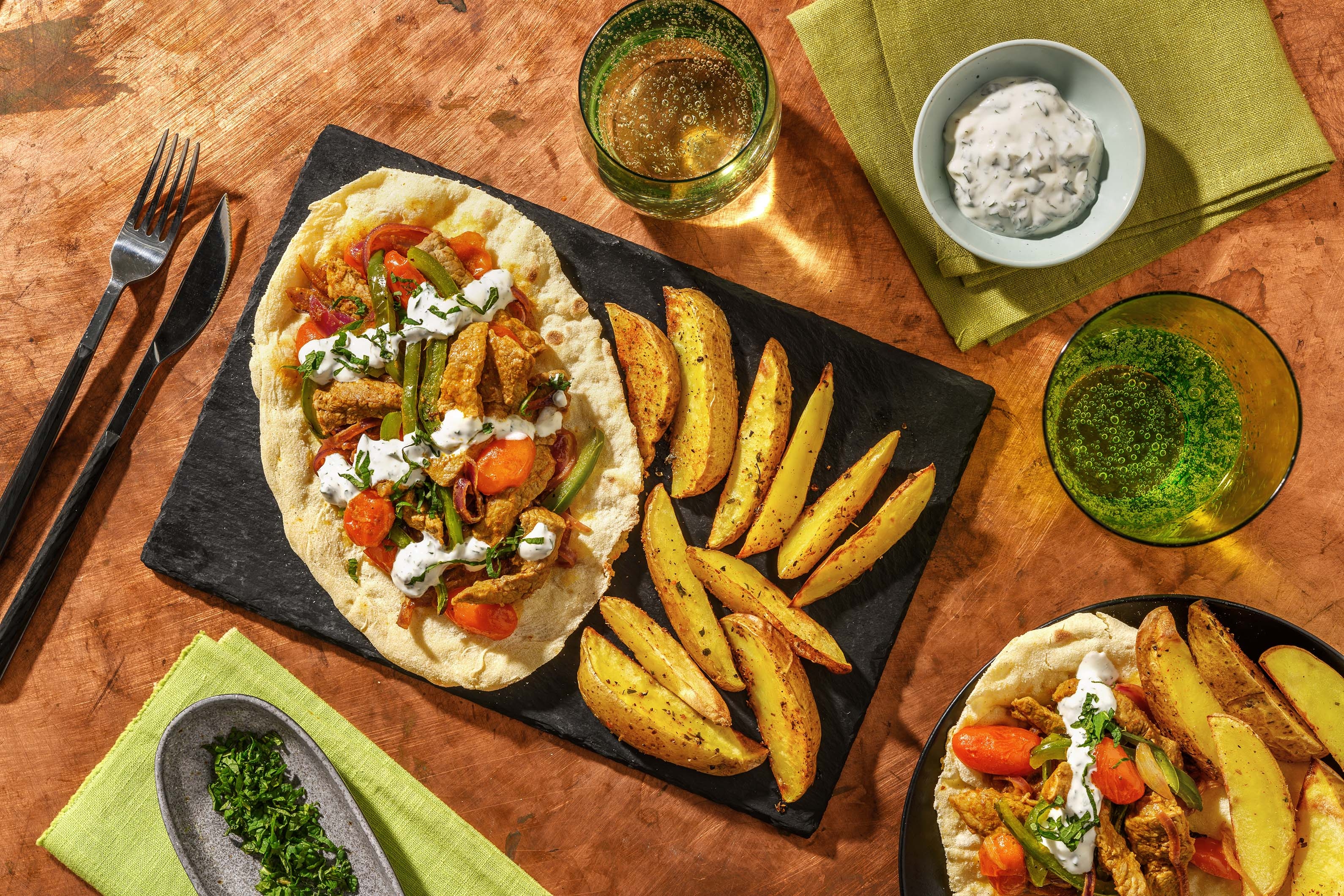 Indian Inspired Spiced Lamb Naan