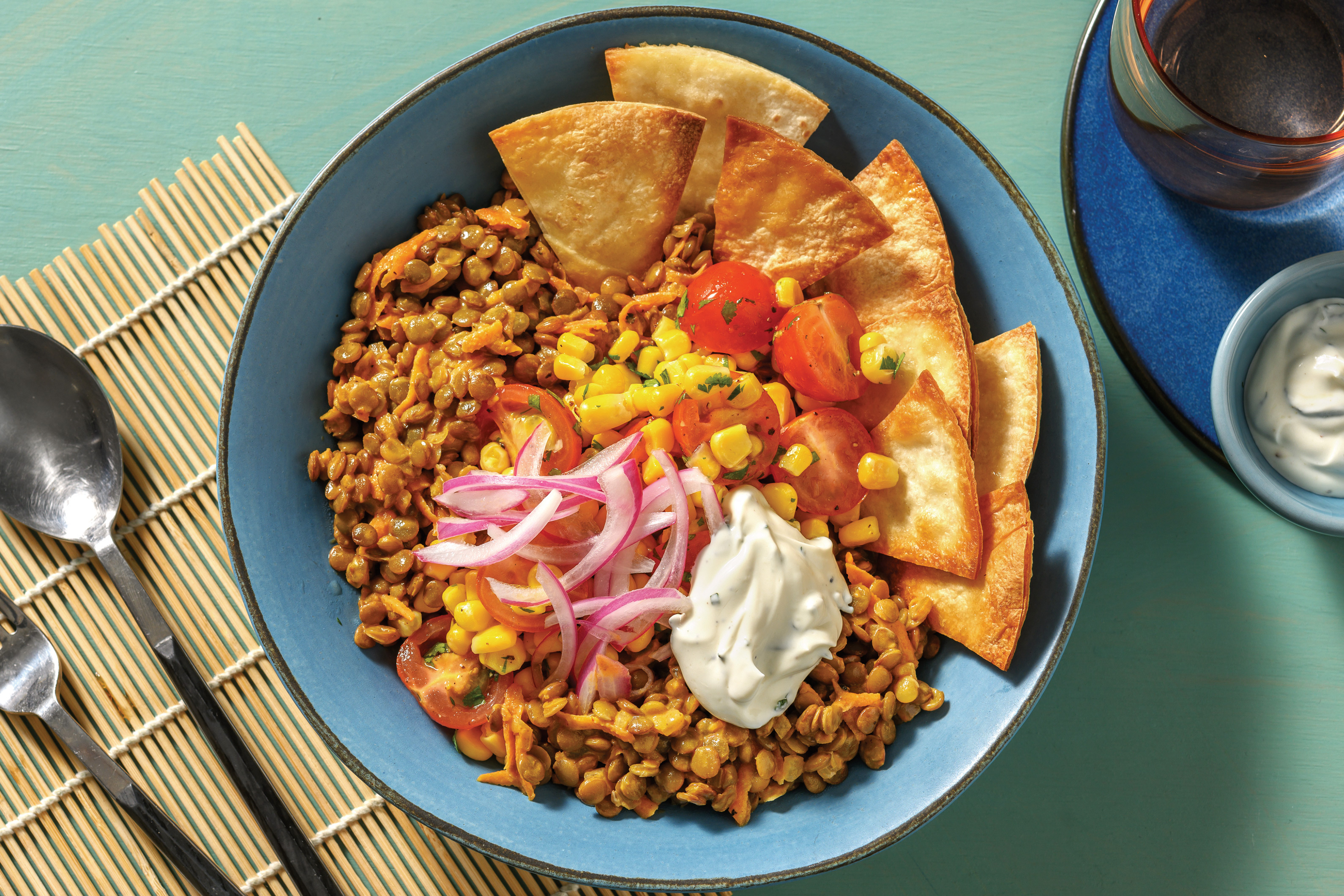 Indian-Style Coconut Lentil Nachos