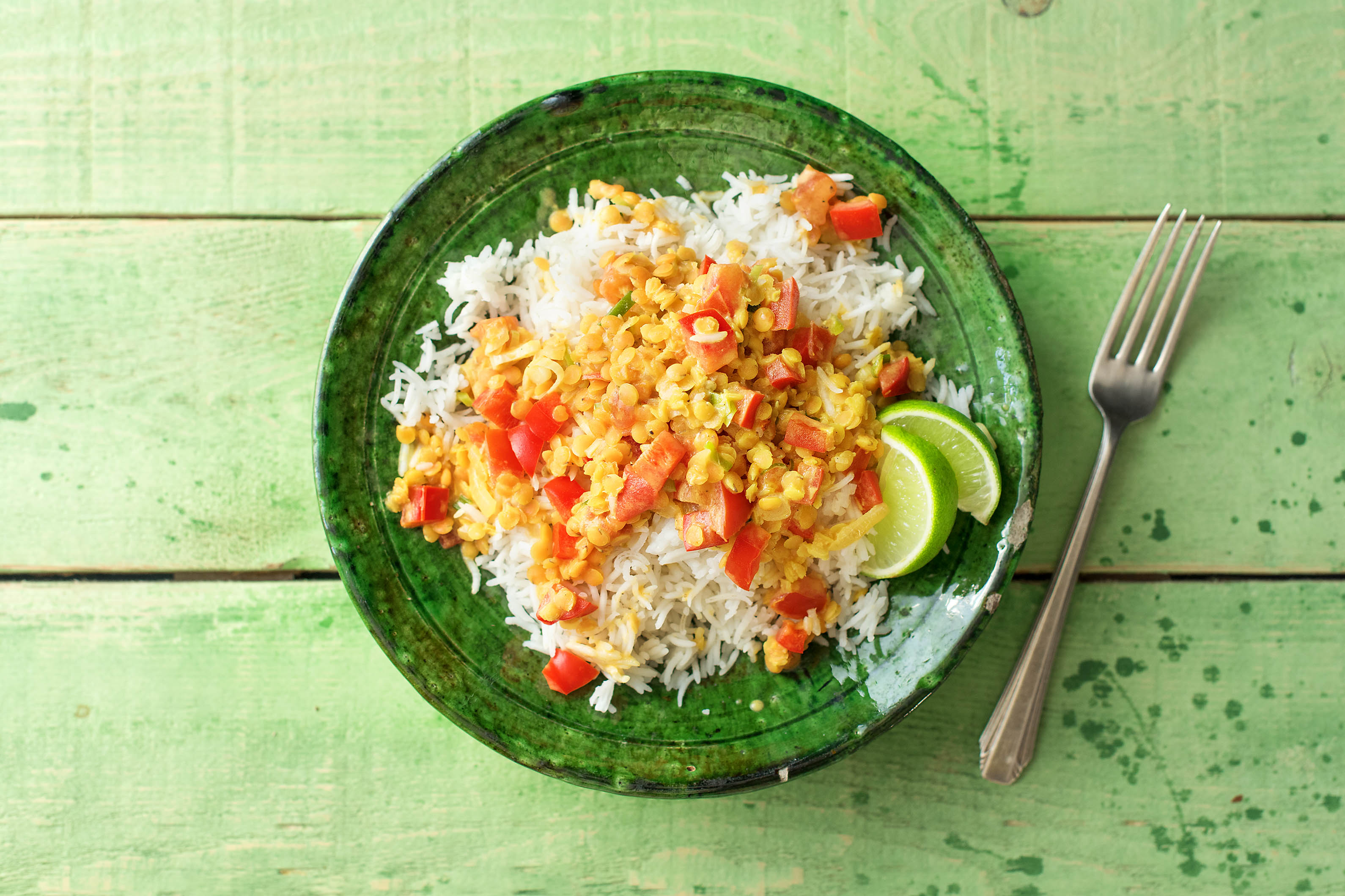 Indischer Gemüse-Linsen-Eintopf