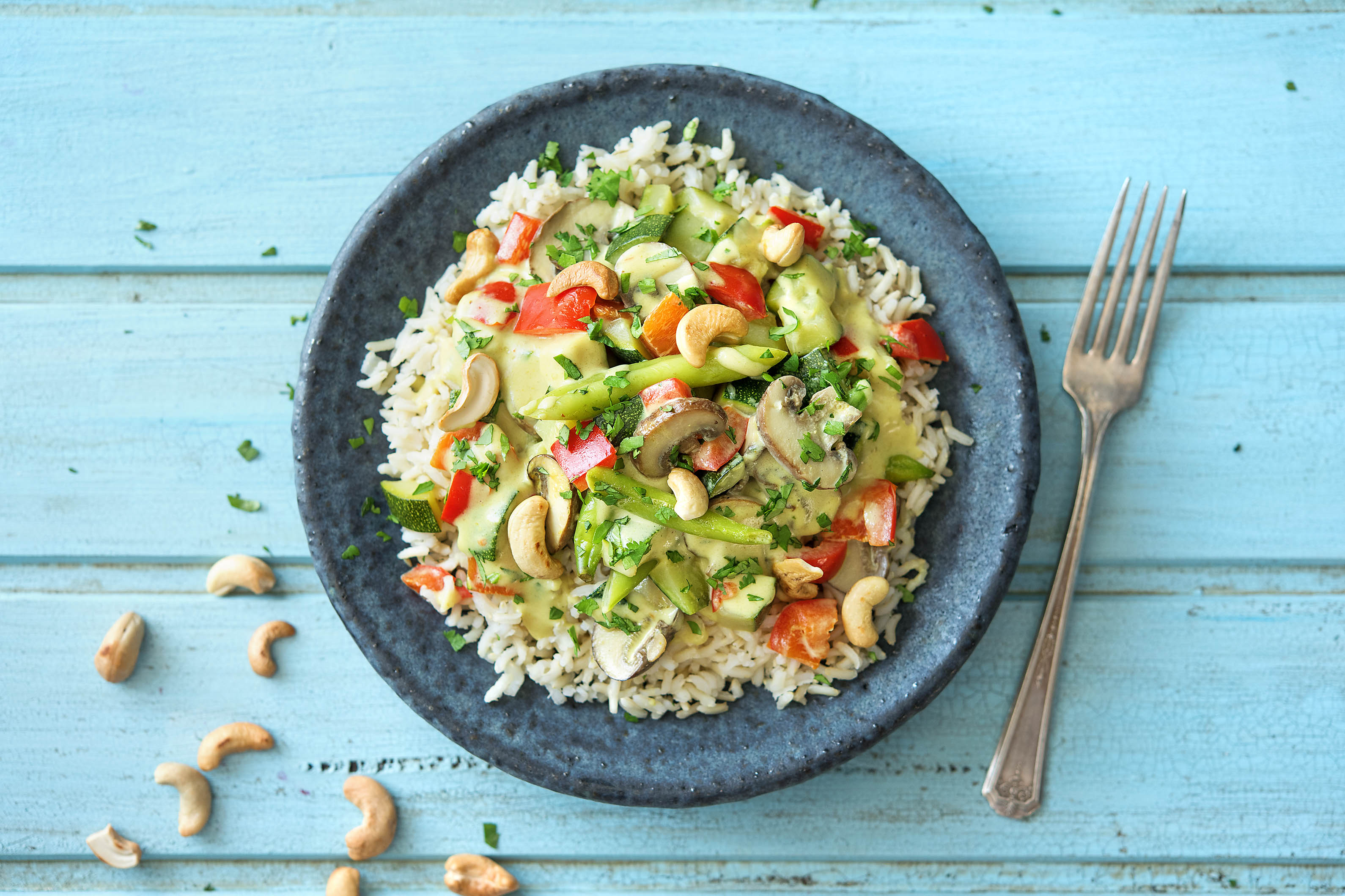 Indisches Gemüse-Curry mit Basmatireis