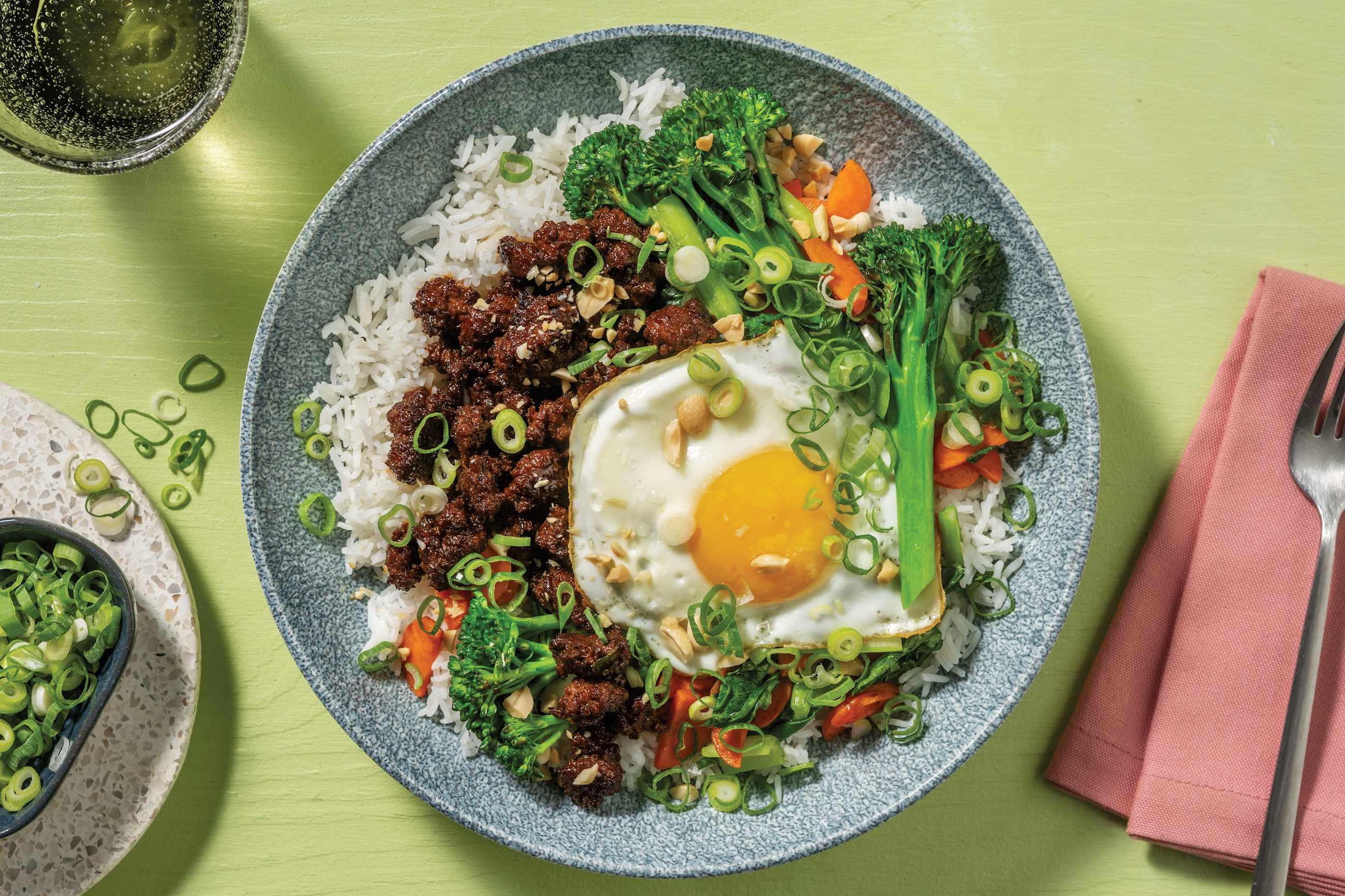 Indonesian-Style Beef Strips Stir-Fry Veggies