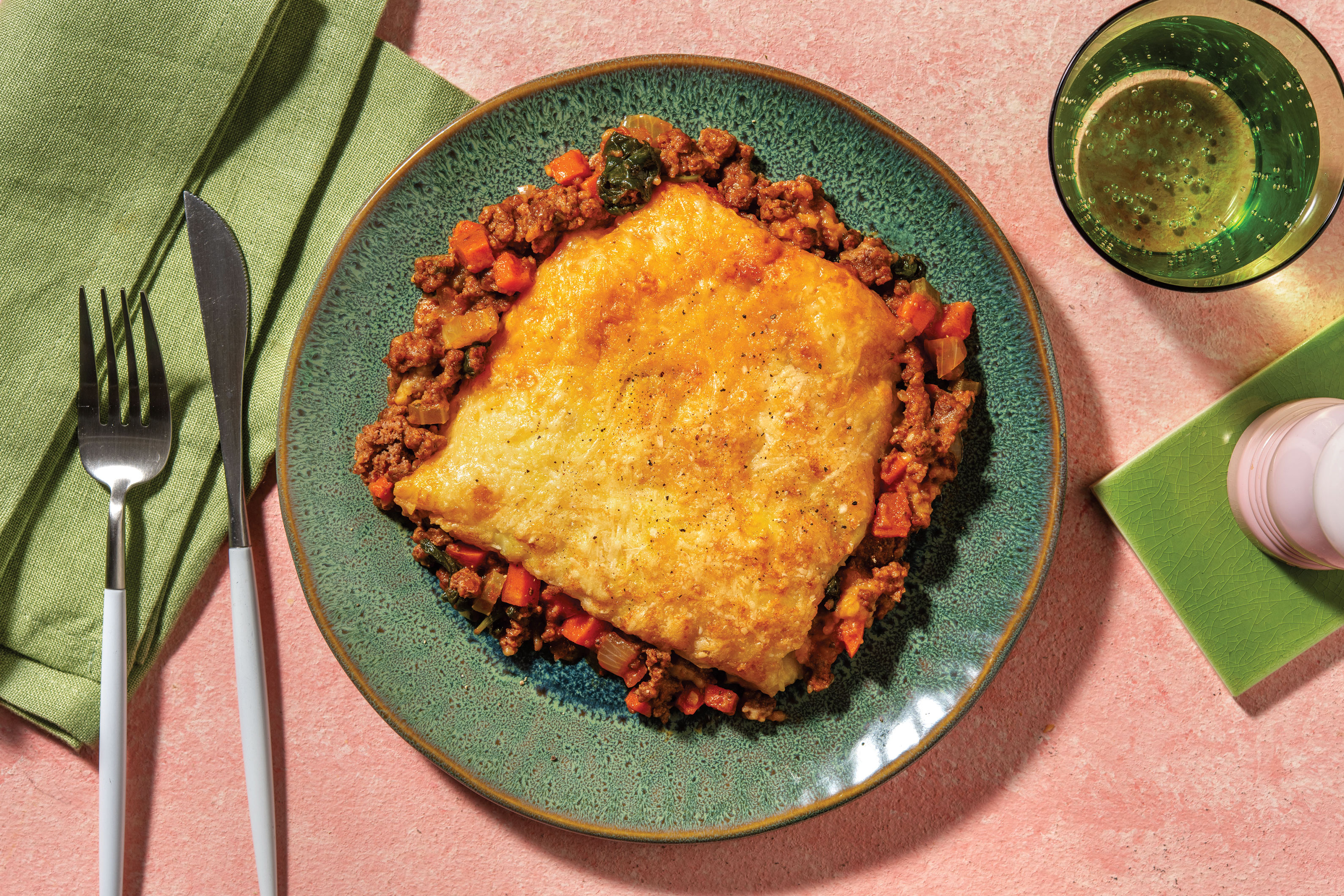 Italian Beef & Spinach Pie