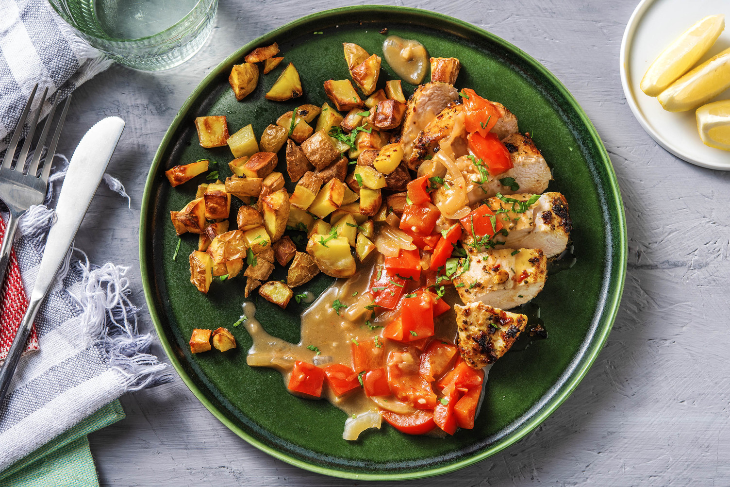 Poulet à l’italienne avec sauce au poivron