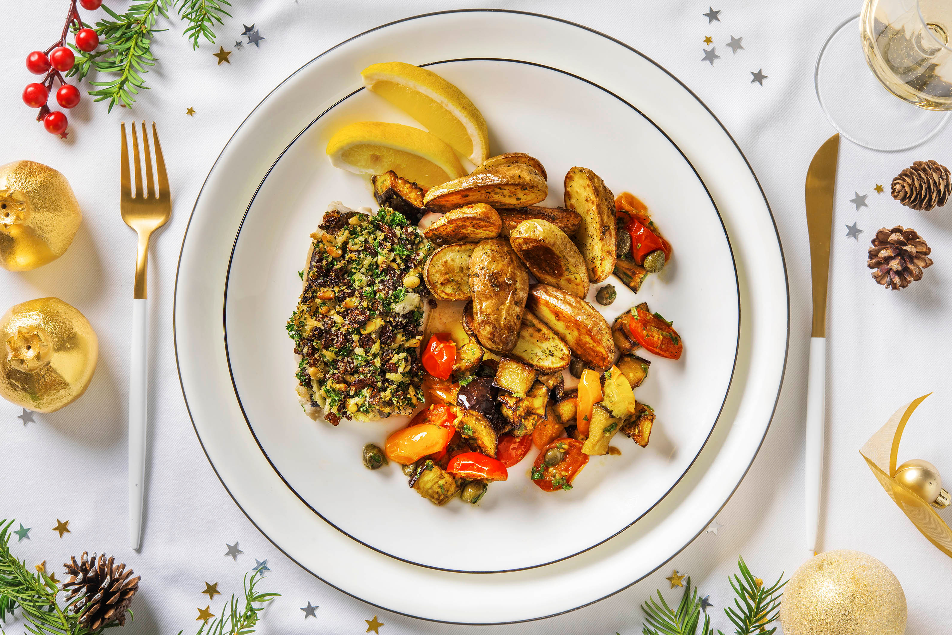 Italian-Style Christmas-Crumbed Hake