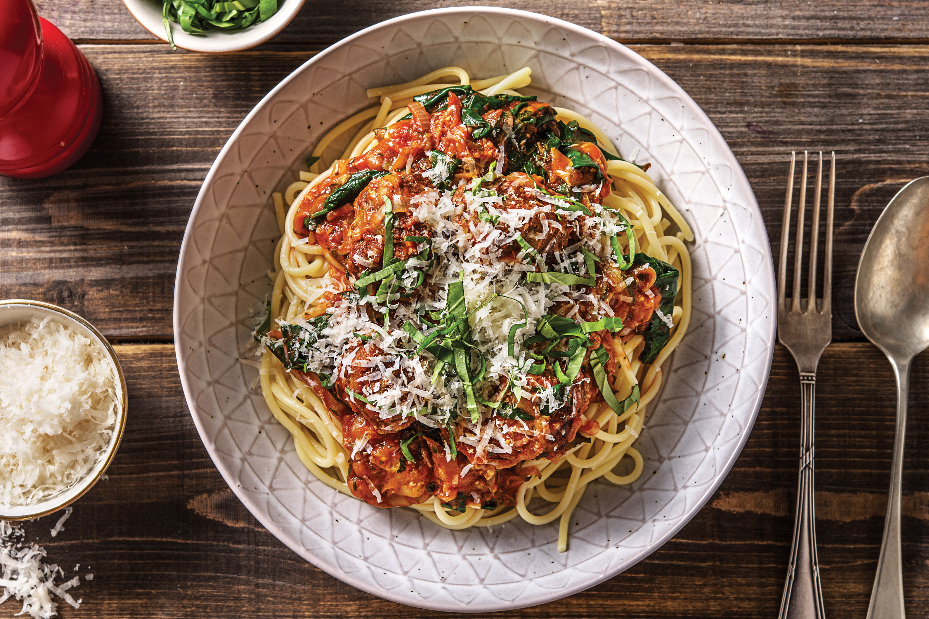 Italian-Style Beef & Pesto Meatballs