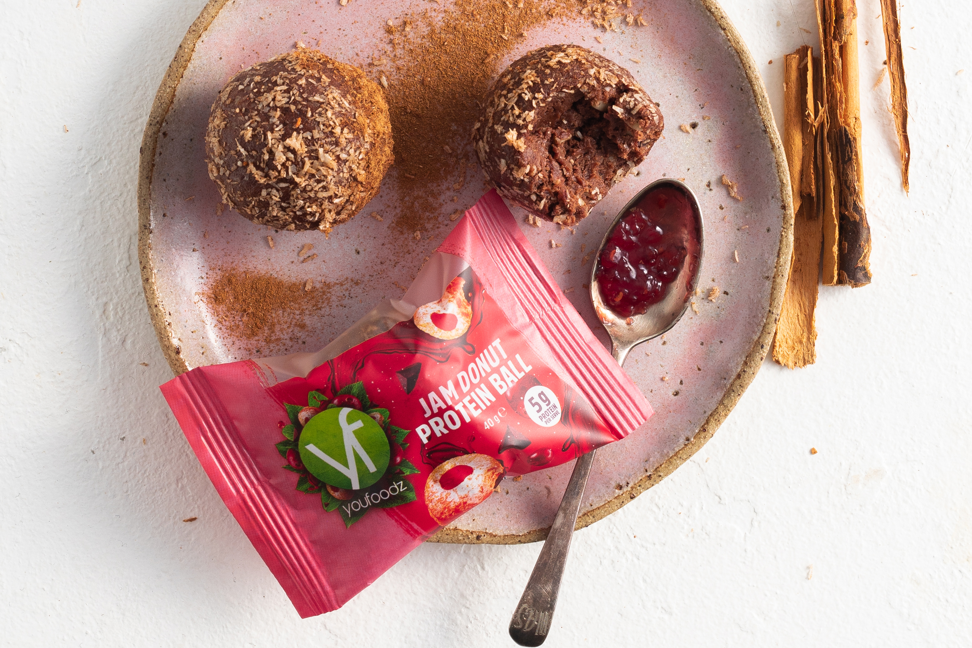 Jam Donut Protein Ball