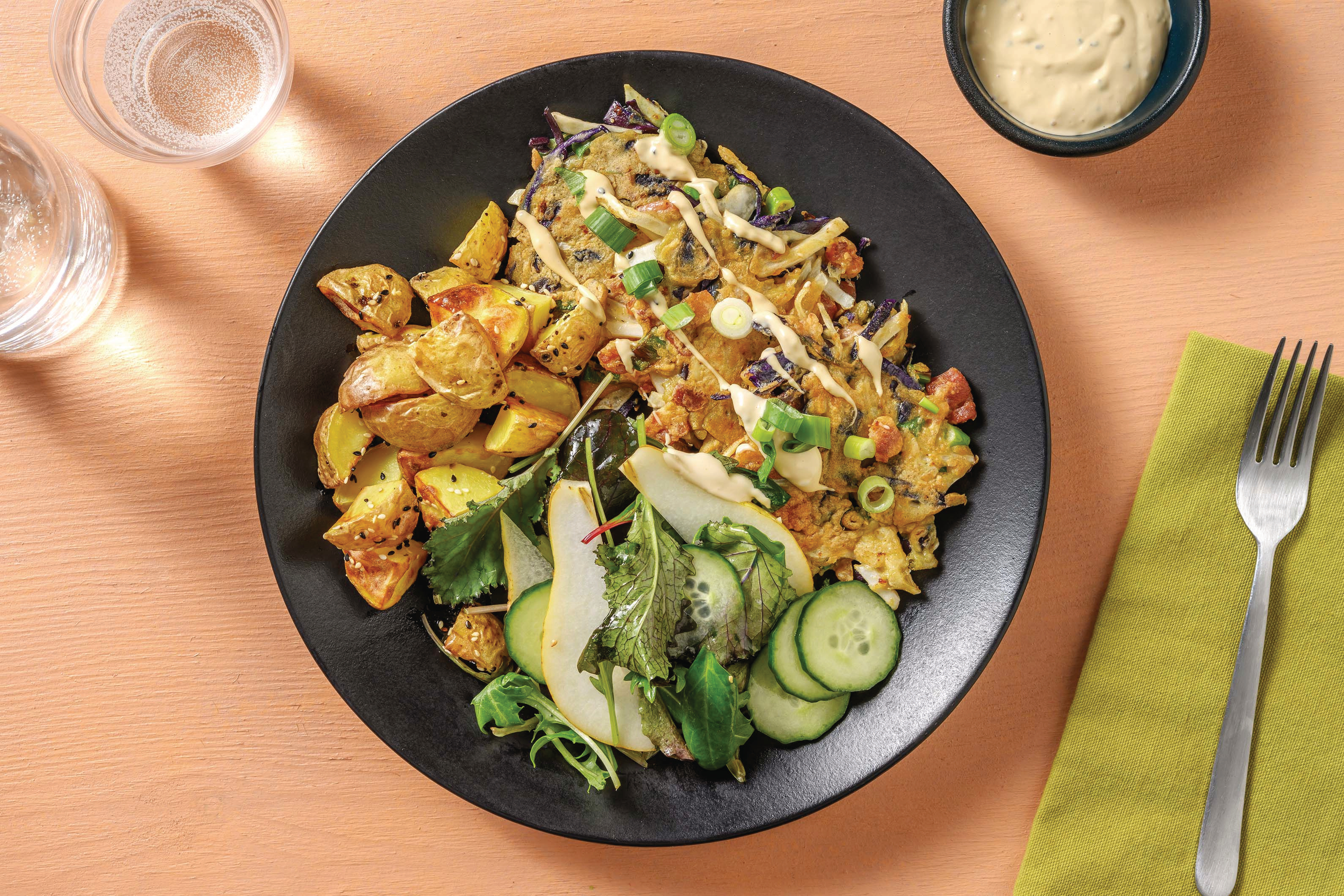 Japanese Bacon & Cabbage Fritters