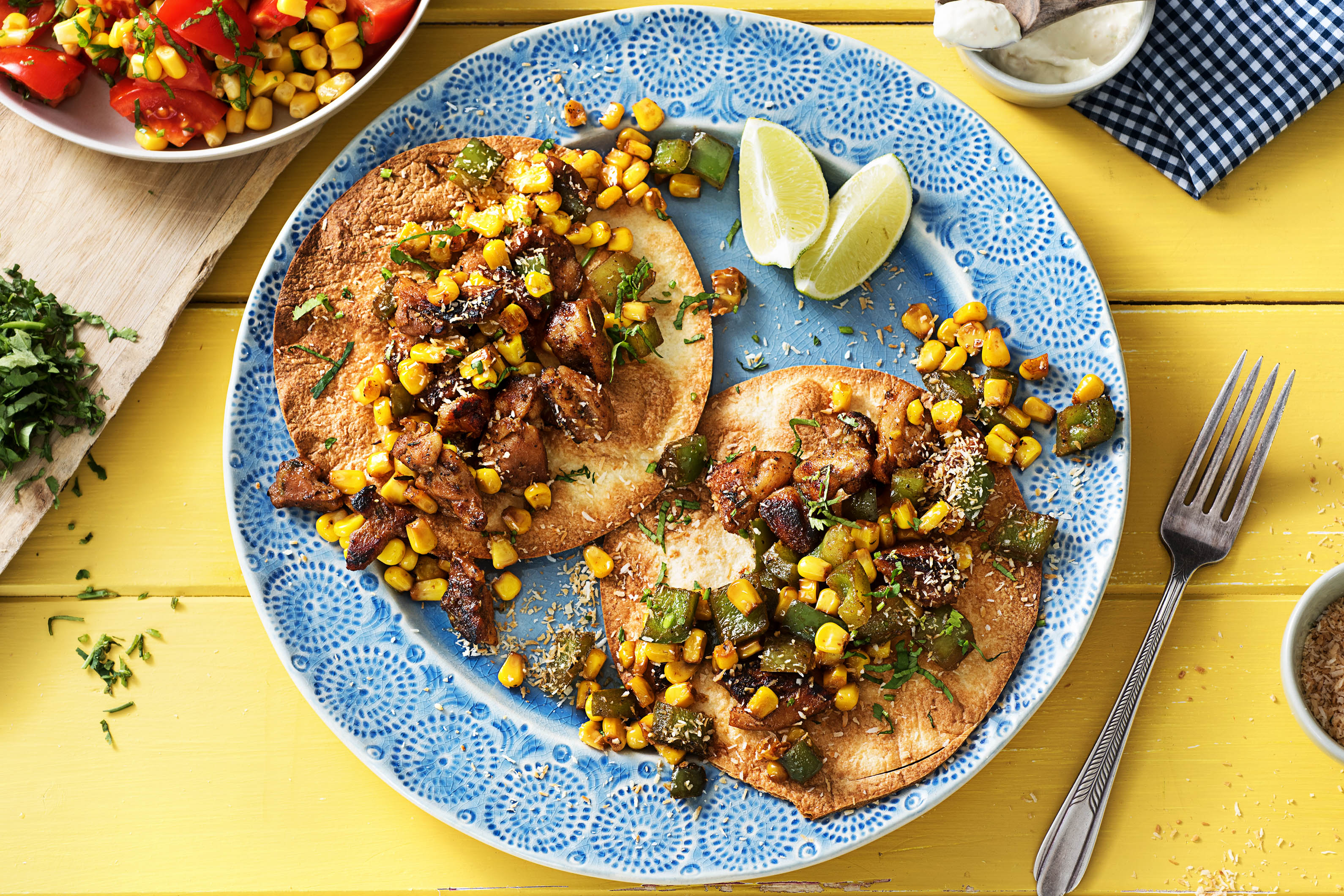 Jerk Chicken Tostadas