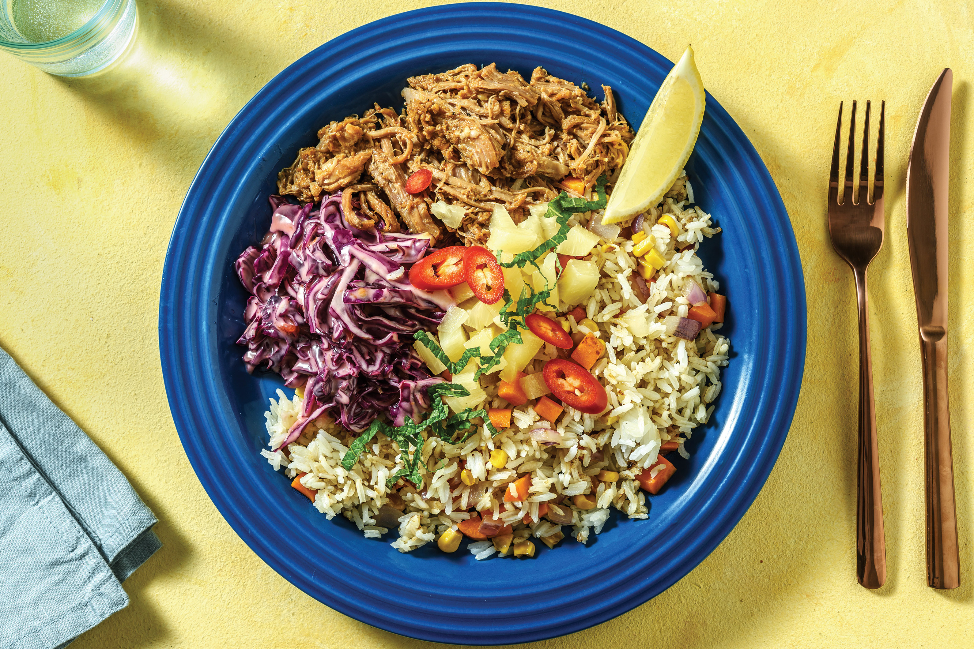 Jerk Pulled Pork Bowl with Slaw & Coconut